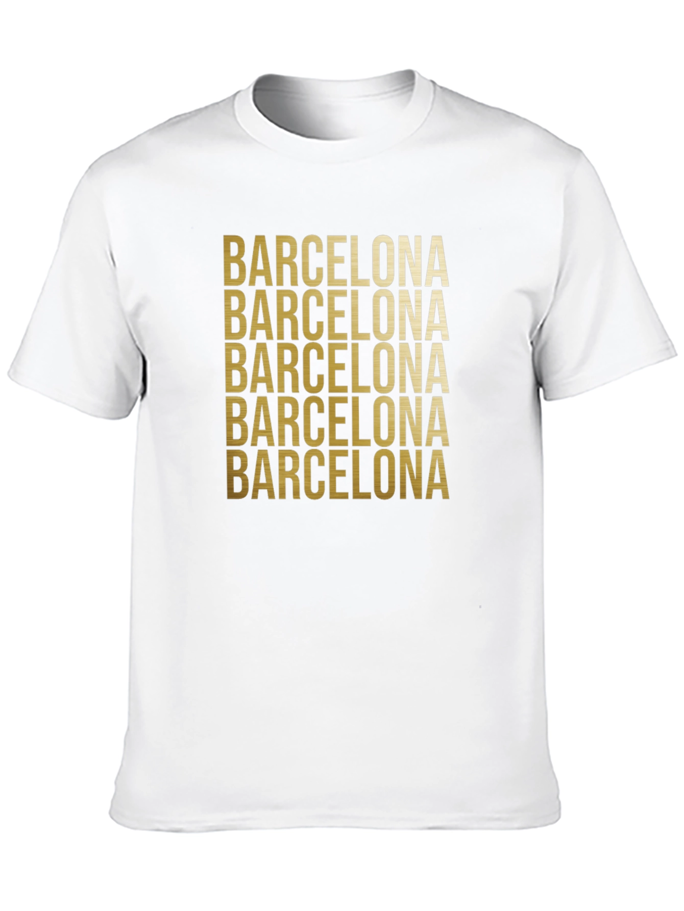 Barcelona Graphic Print Crew Neck T-Shirt