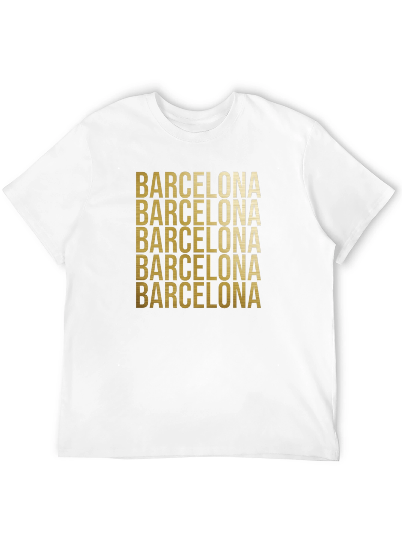 Barcelona Graphic Print Crew Neck T-Shirt