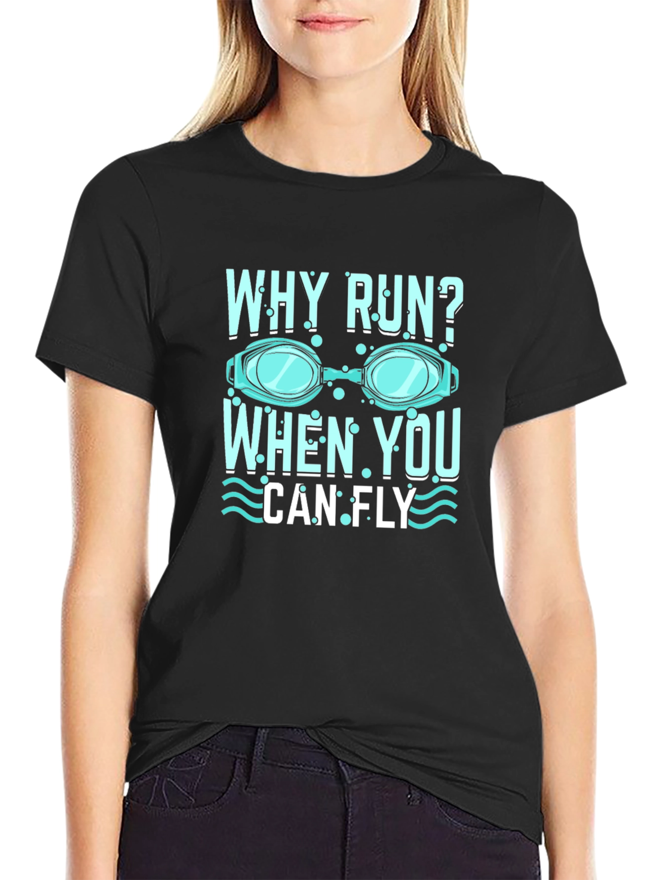 Why Run Swim T-Shirt - Lightweight Cotton Tee