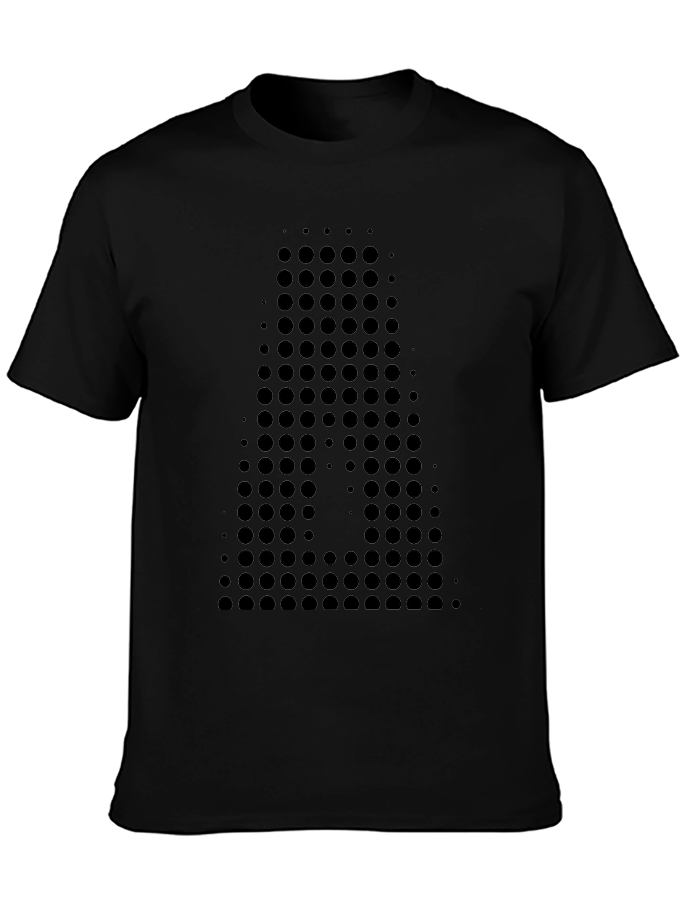 Abstract Dot Pattern Black T-Shirt