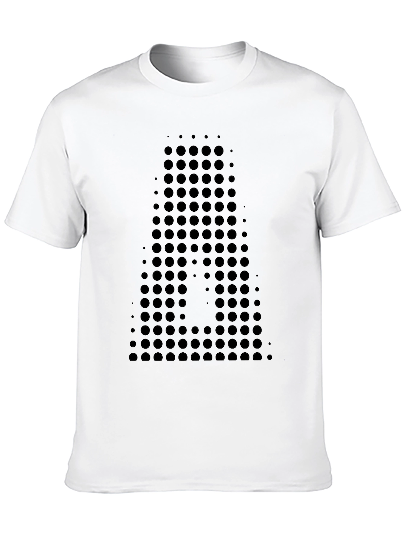 Abstract Dot Pattern Black T-Shirt