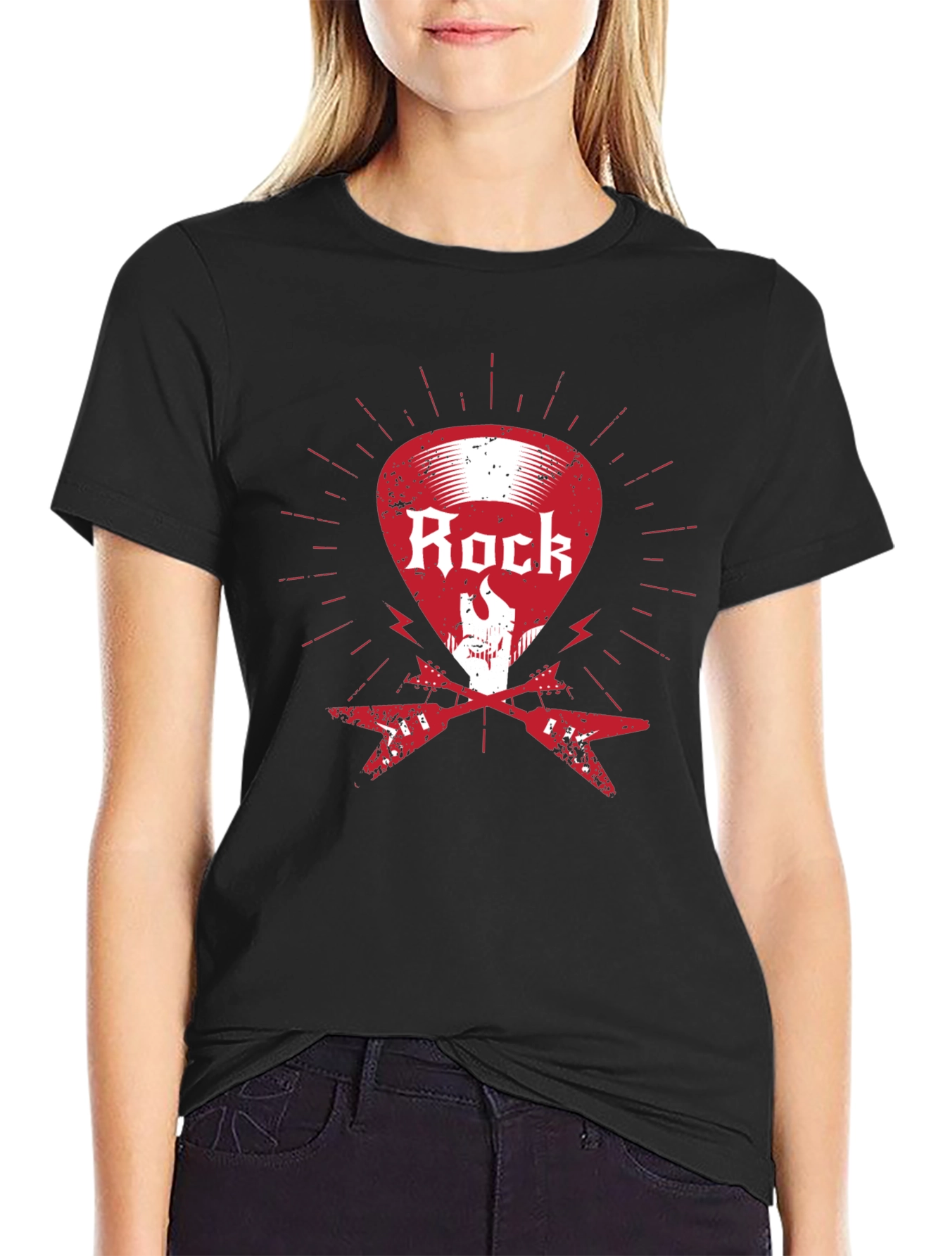 Rock Music Graphic T-Shirt - Black Cotton Tee