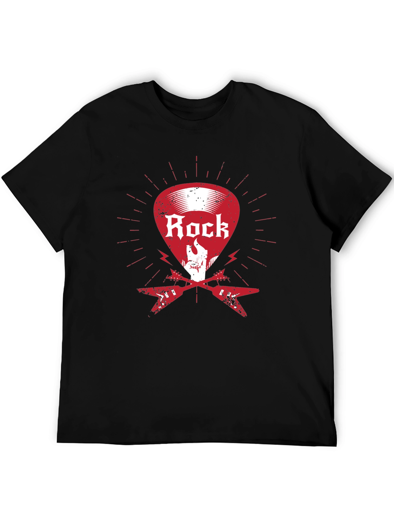 Rock Music Graphic T-Shirt - Black Cotton Tee