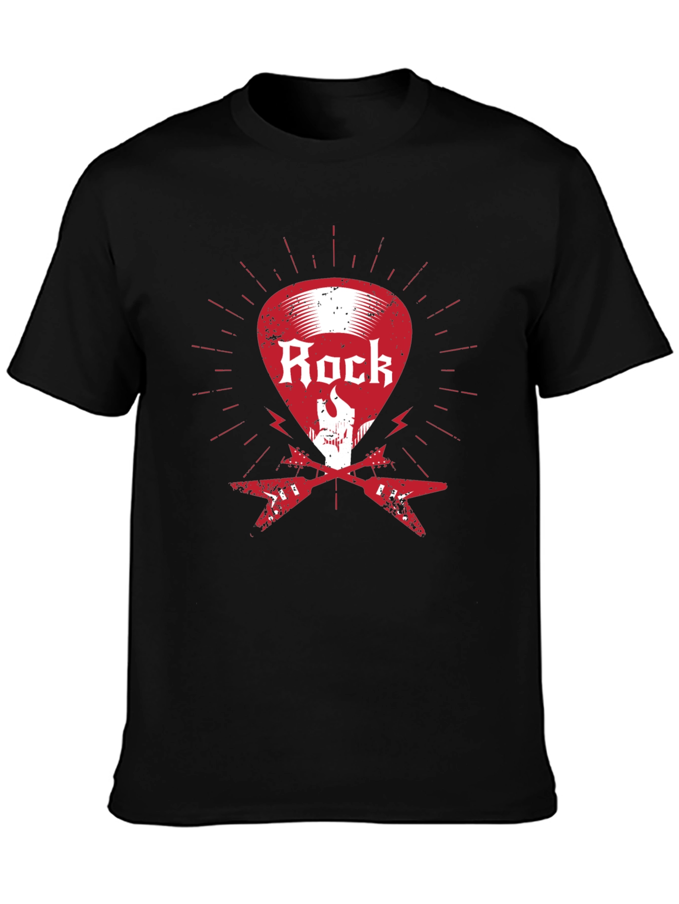 Rock Music Graphic T-Shirt - Black Cotton Tee