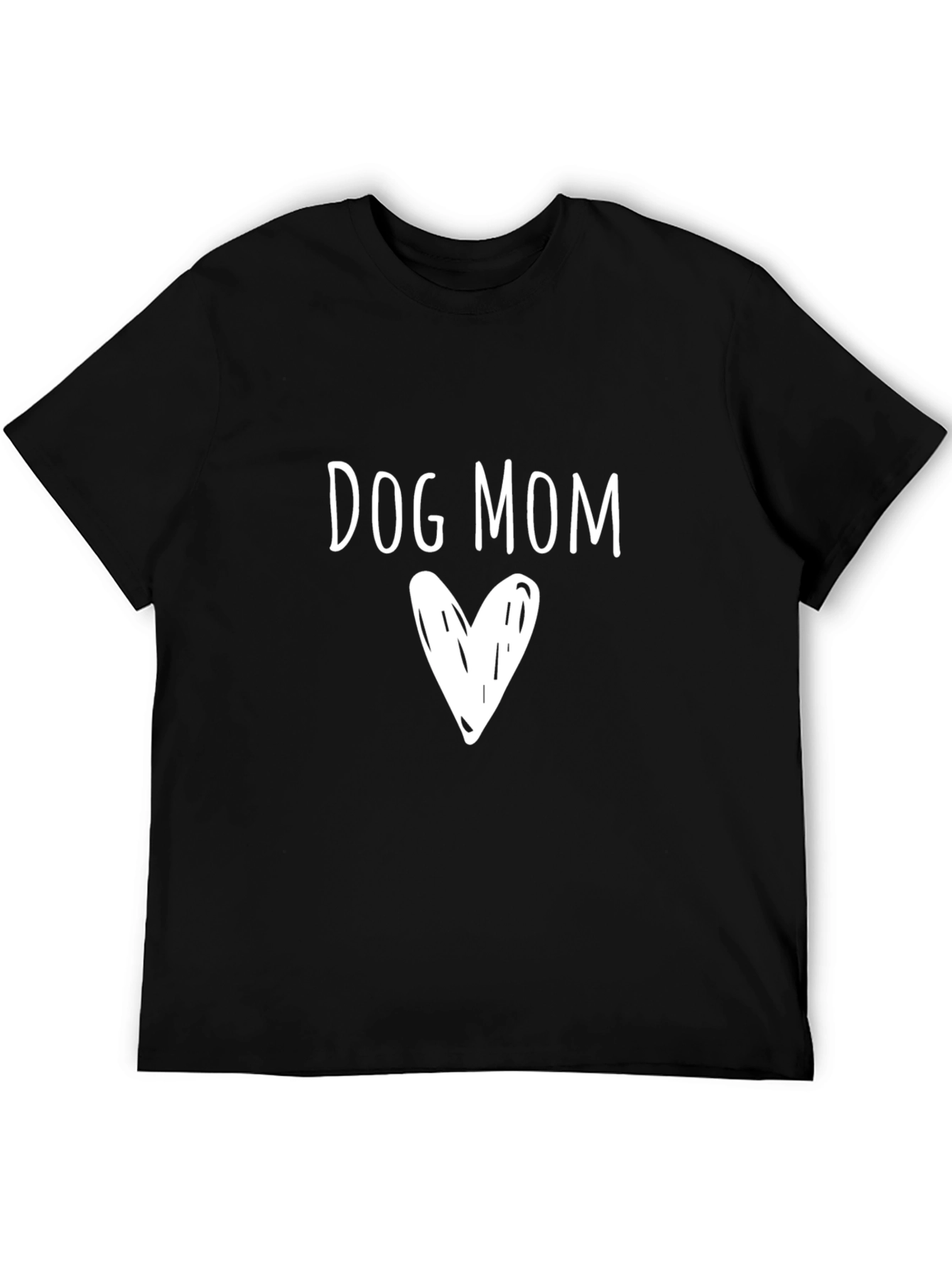 Dog Mom Heart Graphic Tee - Casual Comfort