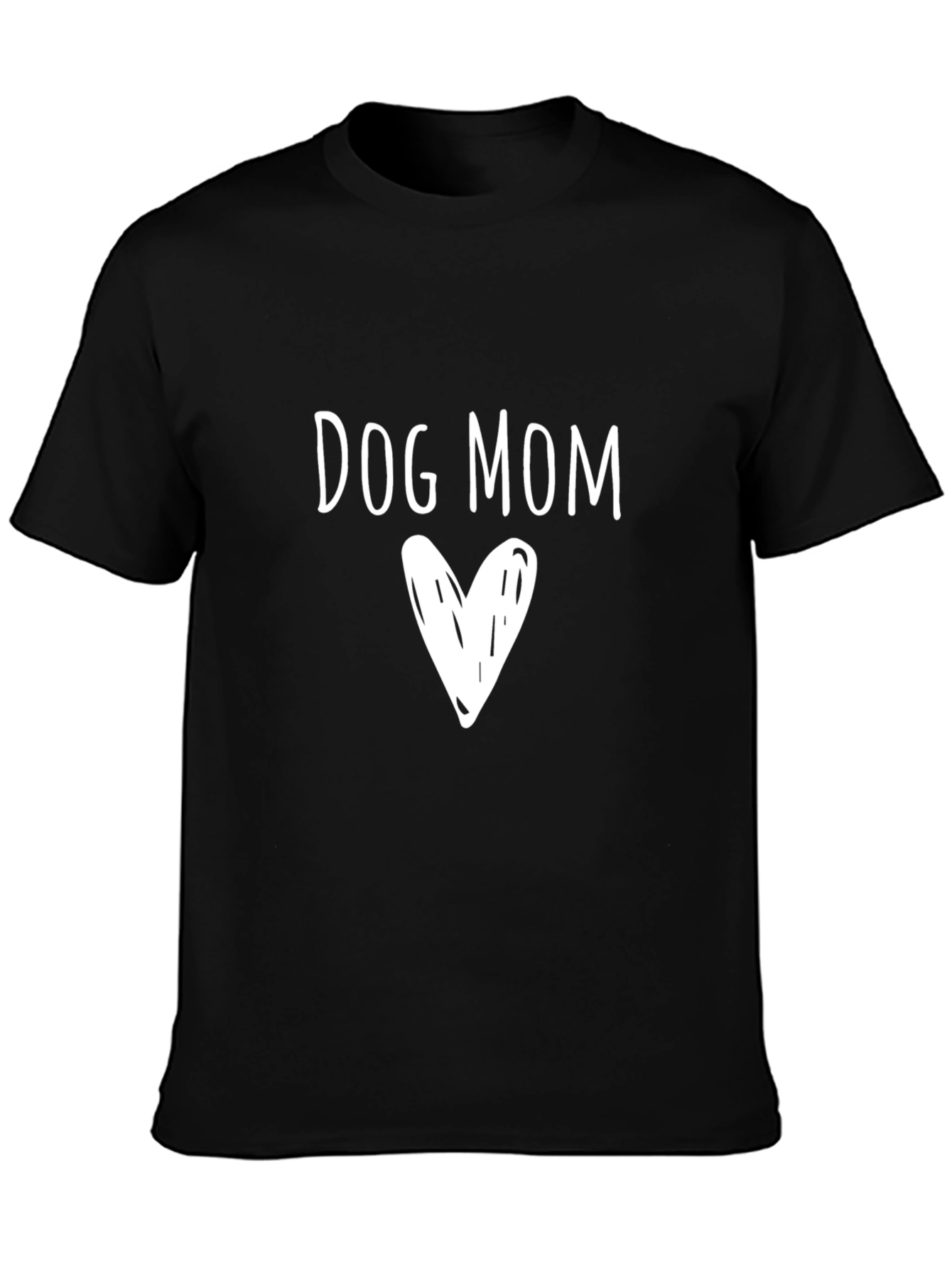 Dog Mom Heart Graphic Tee - Casual Comfort