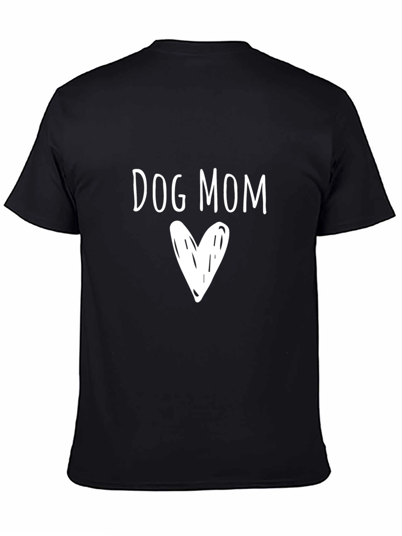 Dog Mom Heart Graphic Tee - Casual Comfort