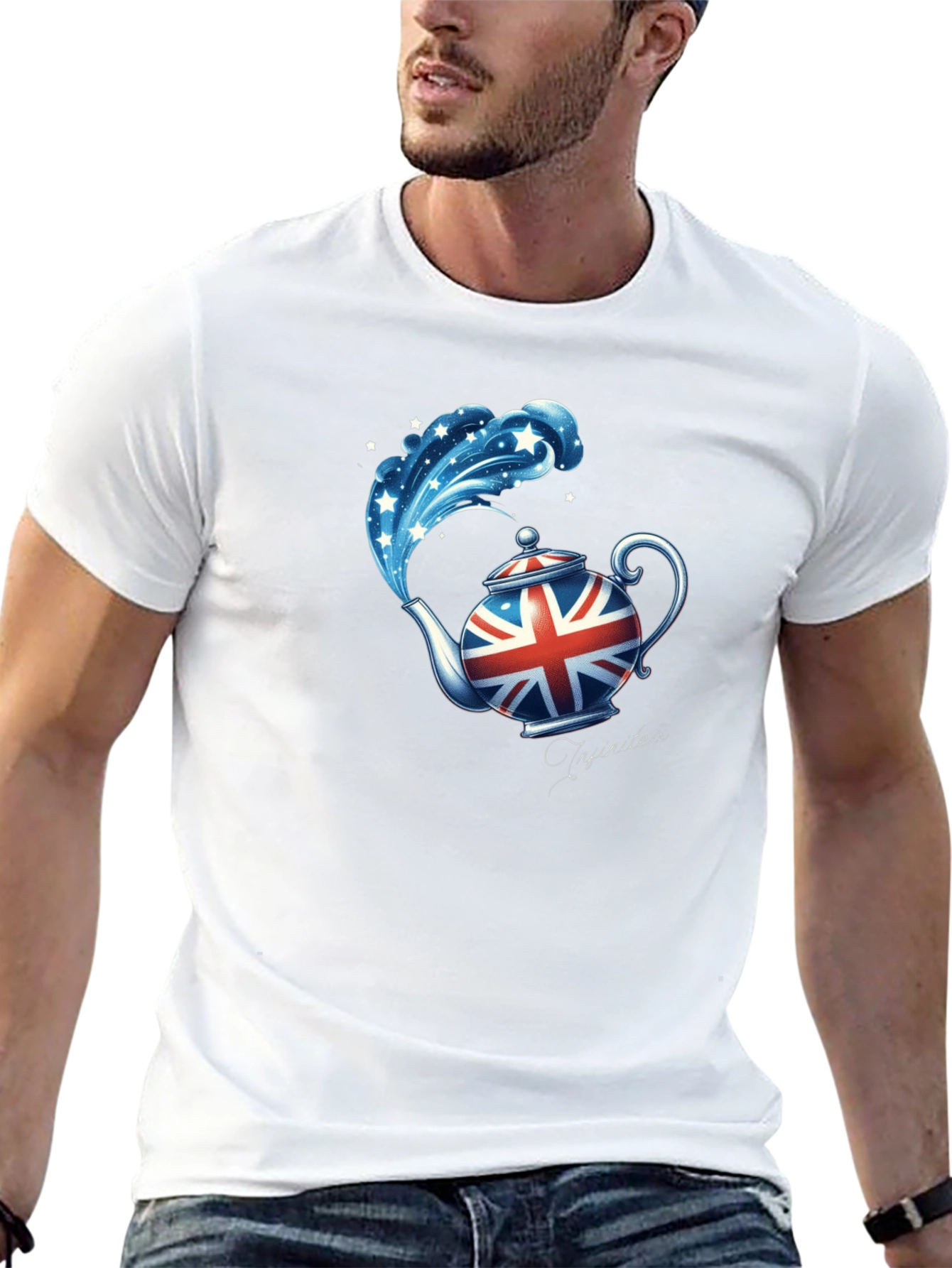 Union Jack Teapot T-Shirt - Novelty Graphic Tee