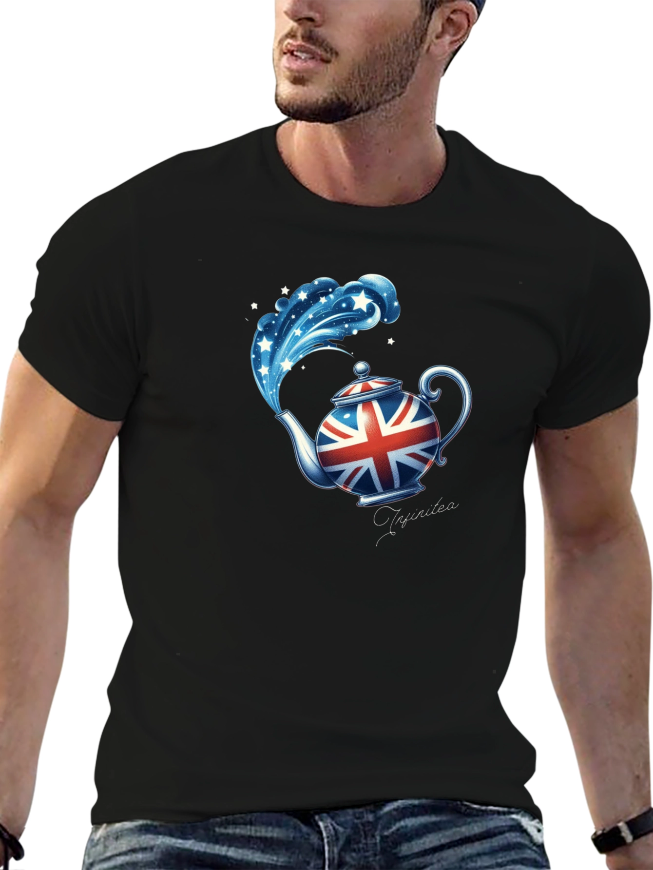 Union Jack Teapot T-Shirt - Novelty Graphic Tee