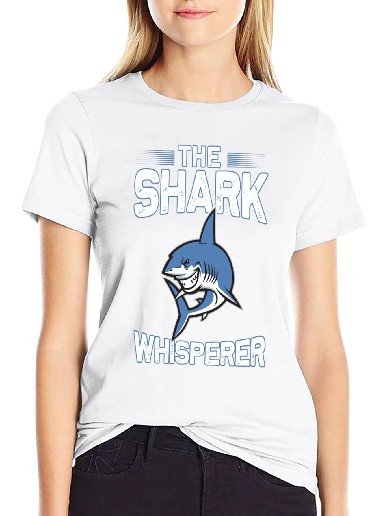 The Shark Whisperer Graphic T-Shirt - Blue
