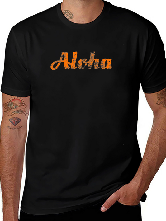 Aloha Graphic T-Shirt - Casual Black Tee