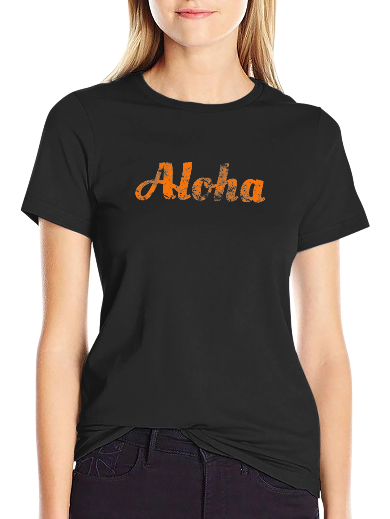 Aloha Graphic T-Shirt - Casual Black Tee