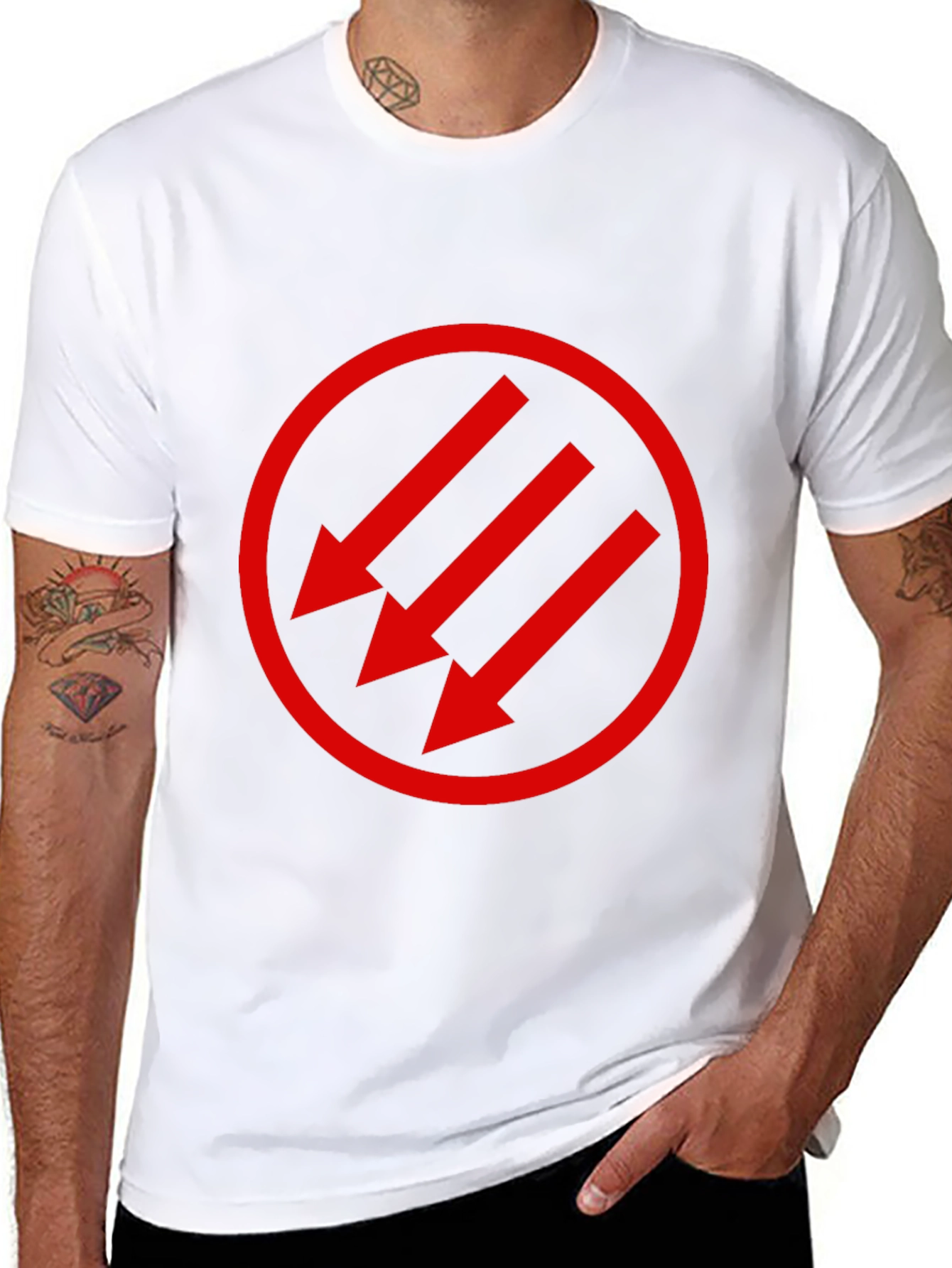 Antifascist Three Arrows Symbol T-Shirt