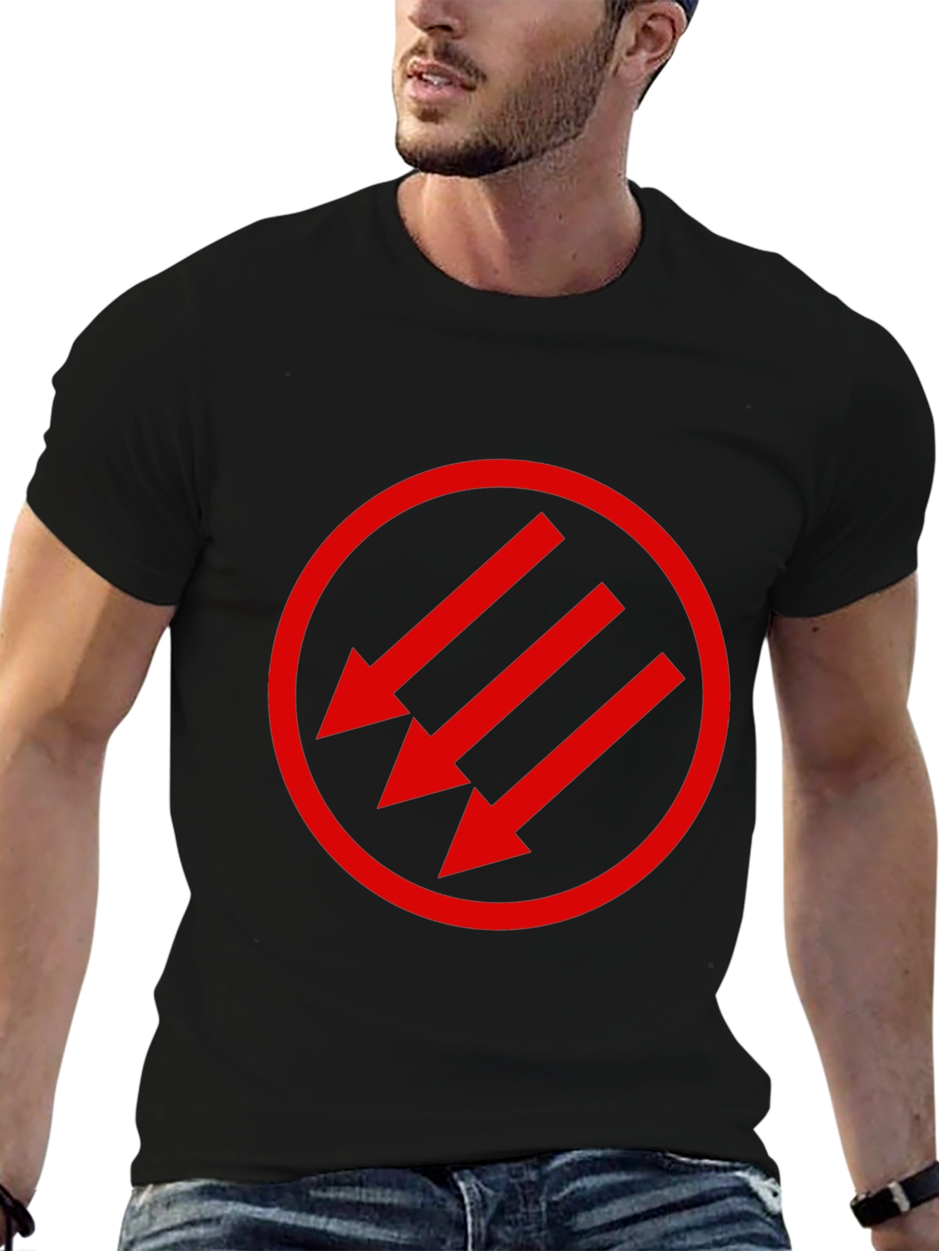 Antifascist Three Arrows Symbol T-Shirt