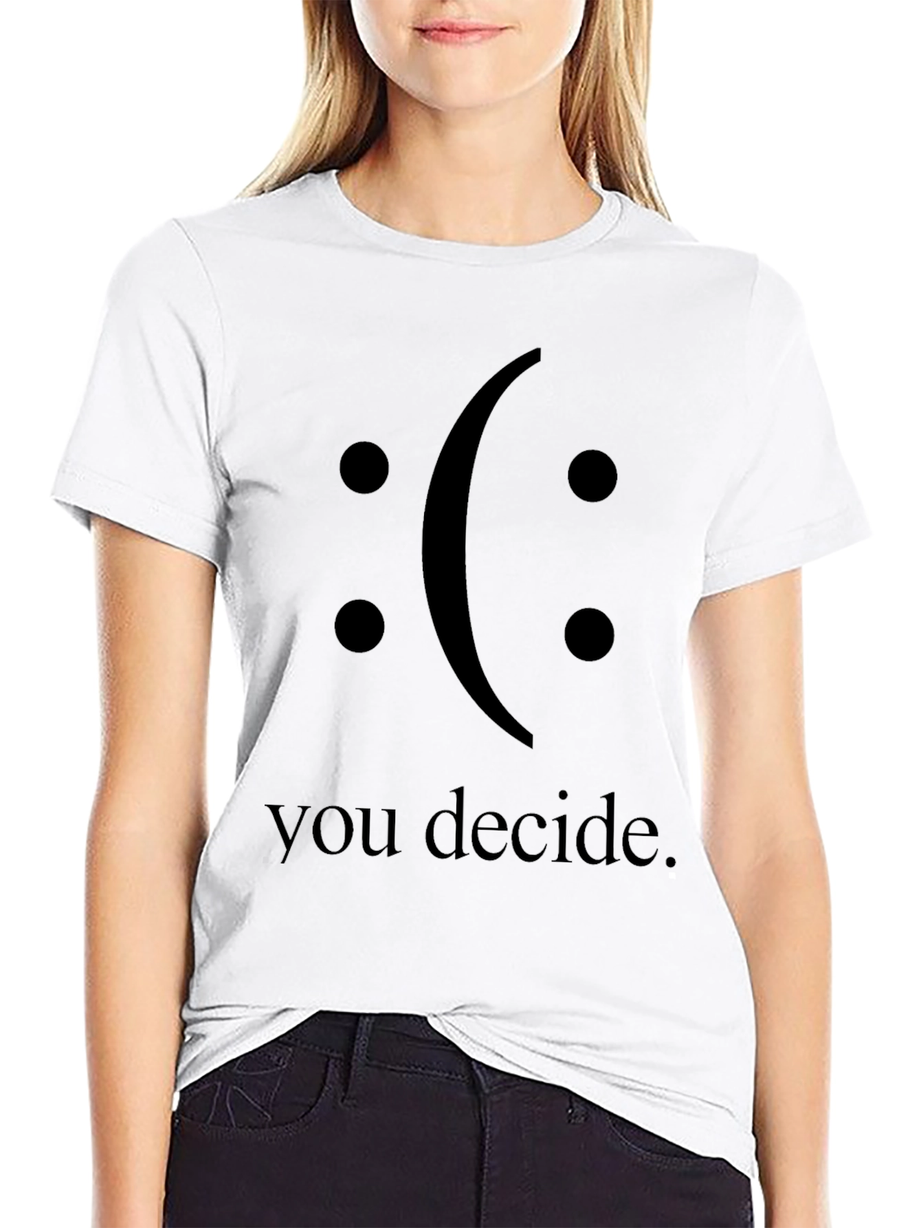 You Decide Graphic T-Shirt - Black Crew Neck Tee