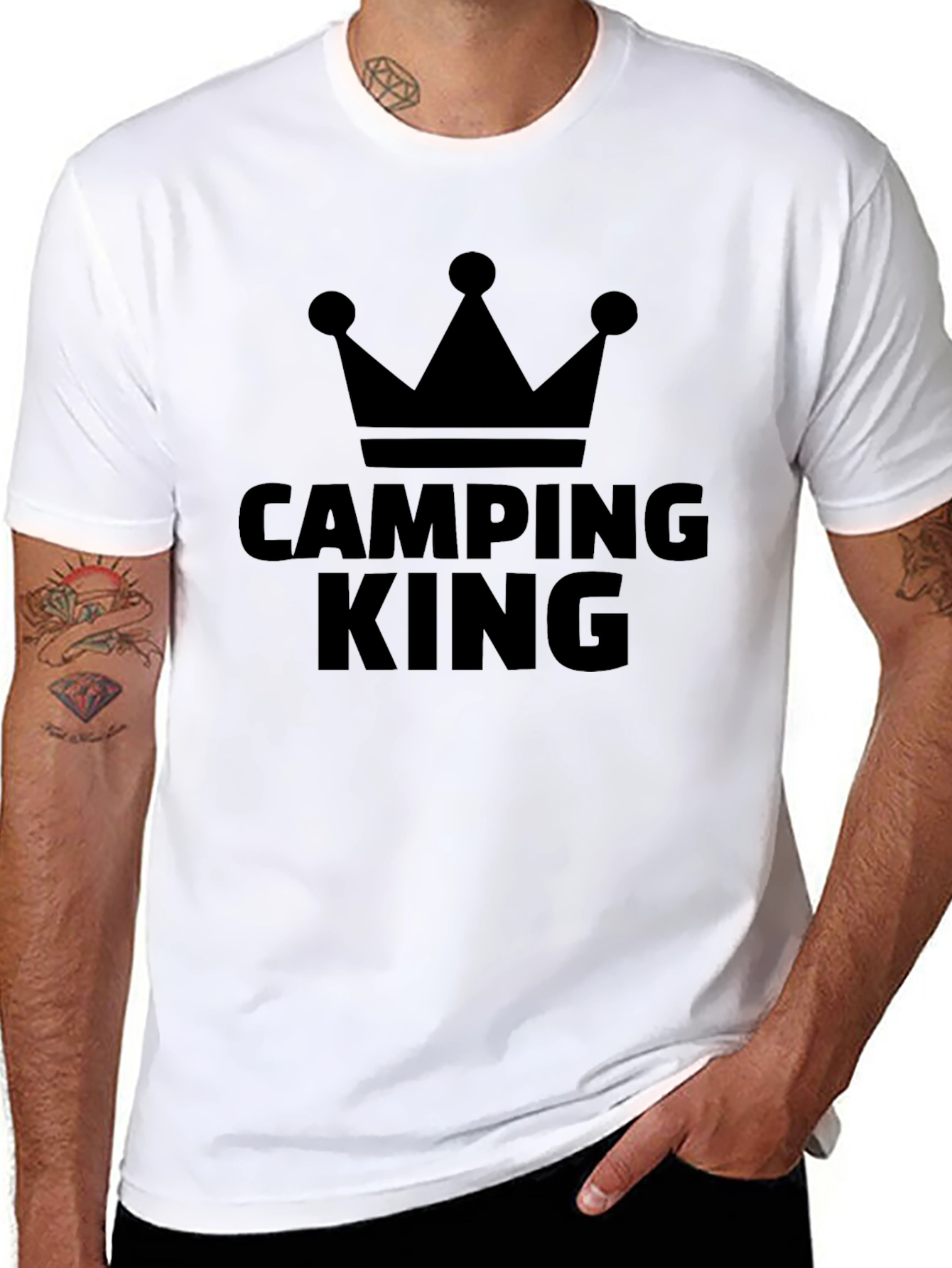 Camping King Black T-Shirt