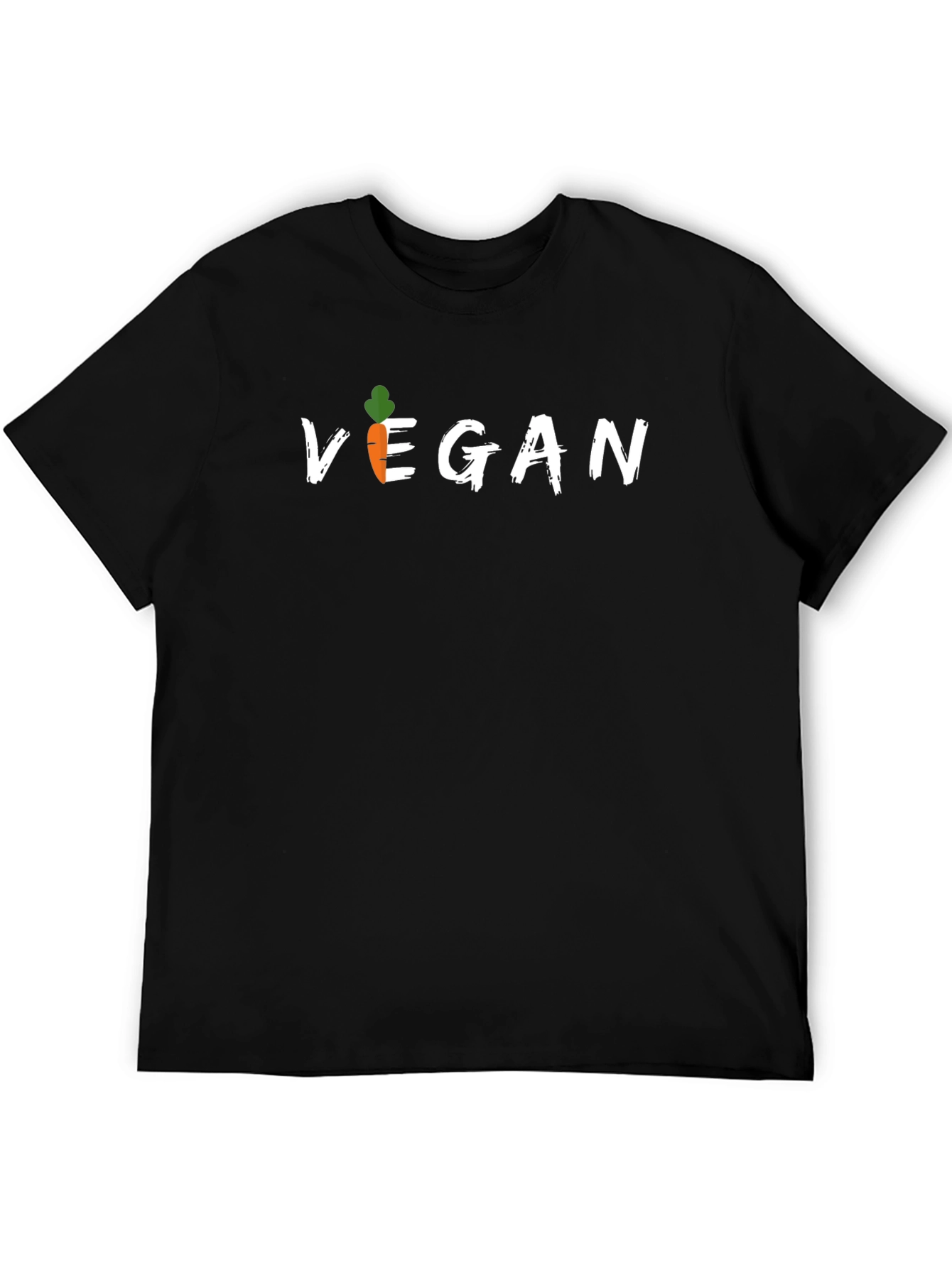 Vegan Carrot Graphic Tee - Unisex Black T-Shirt