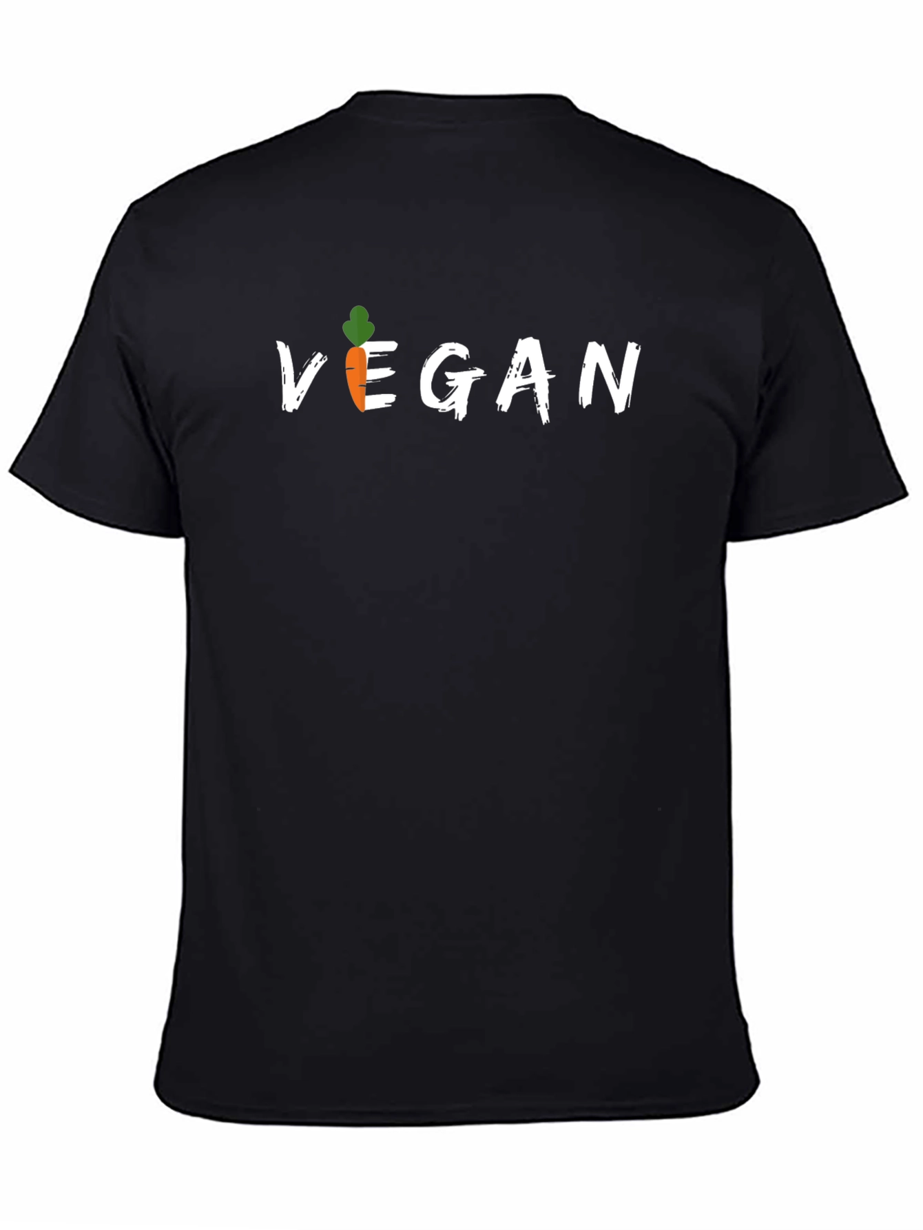 Vegan Carrot Graphic Tee - Unisex Black T-Shirt