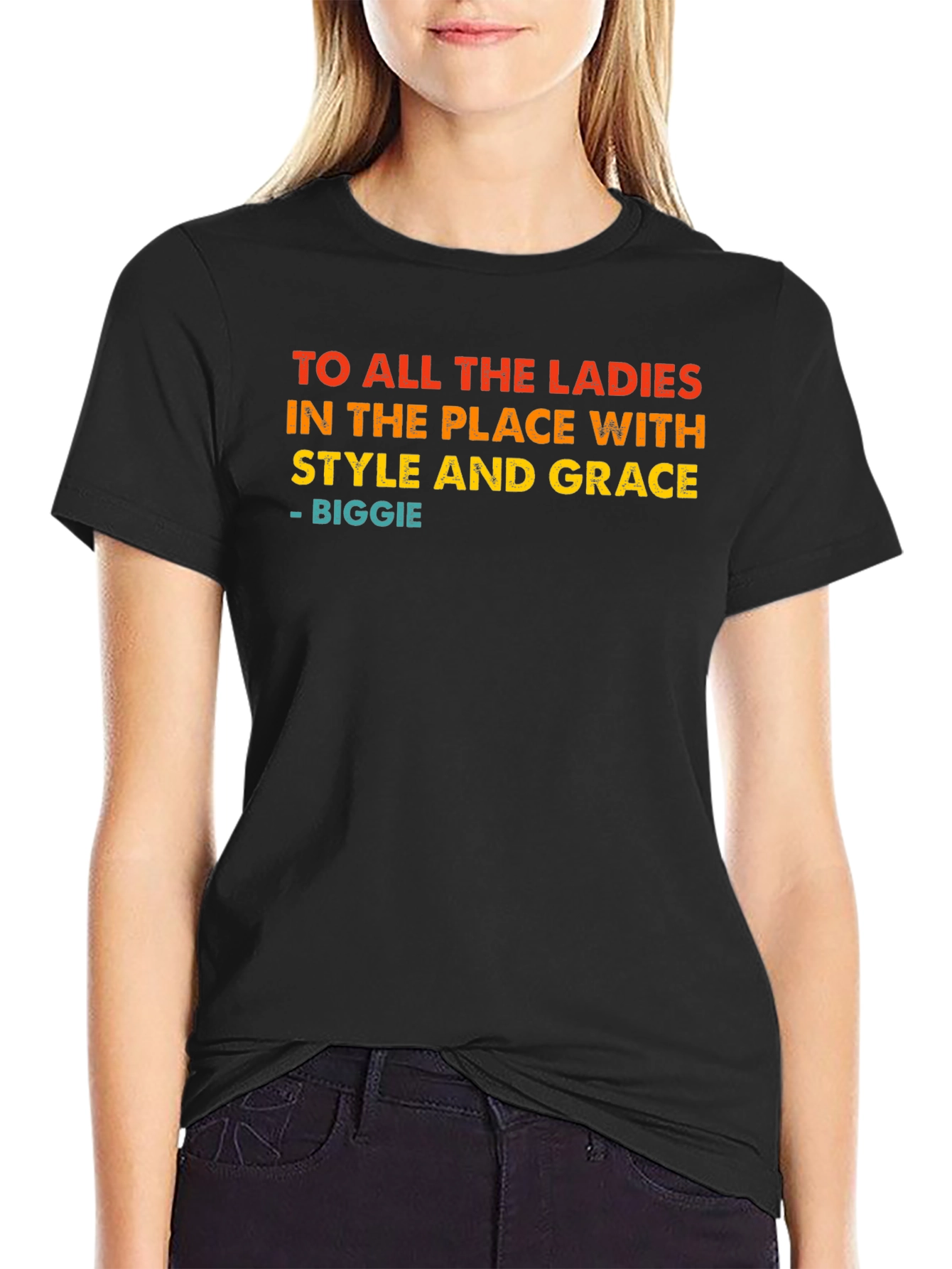 Biggie Smalls Ladies Style and Grace Graphic Tee