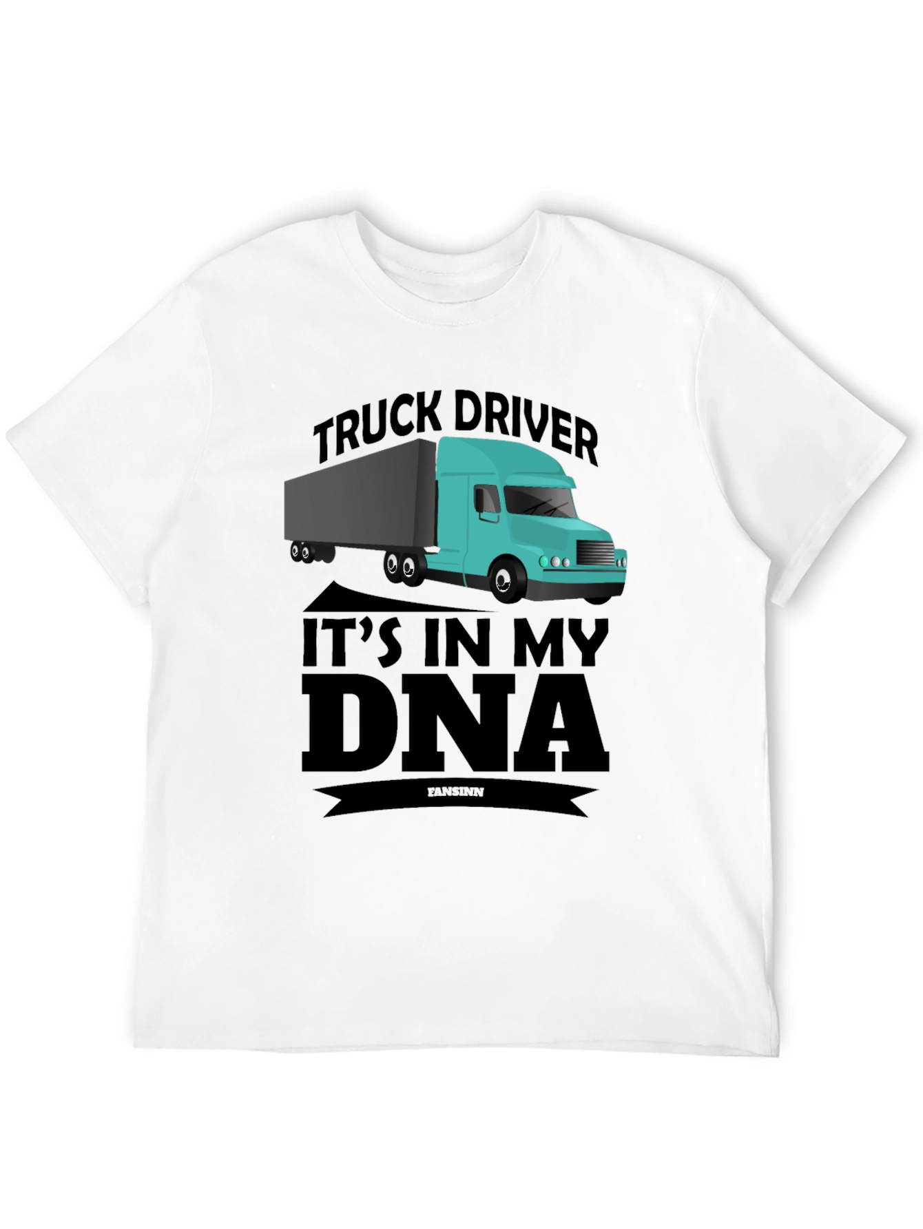 Truck Driver DNA Graphic Tee - Black Casual T-Shirt
