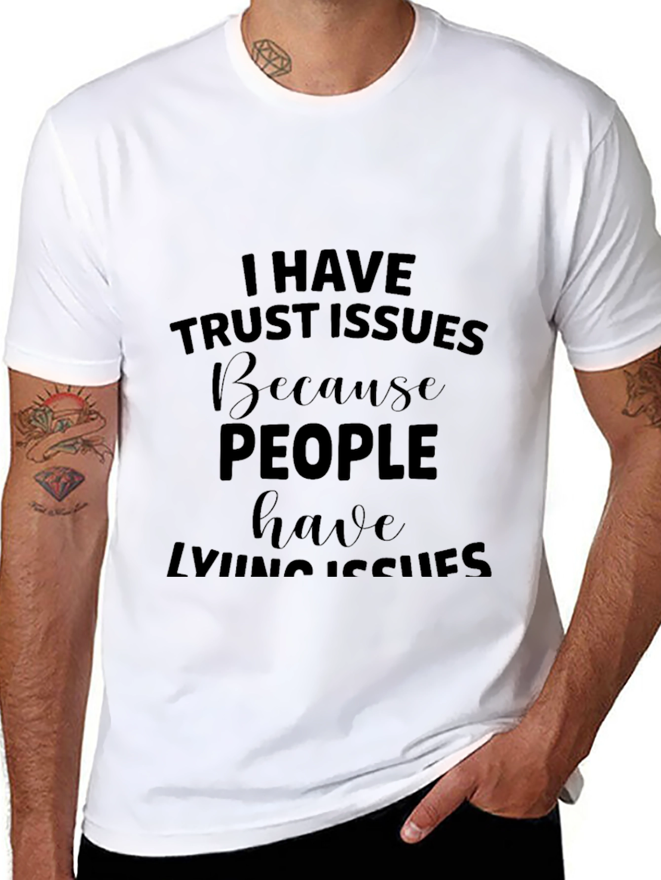 Trust Issues Mens Black T-Shirt