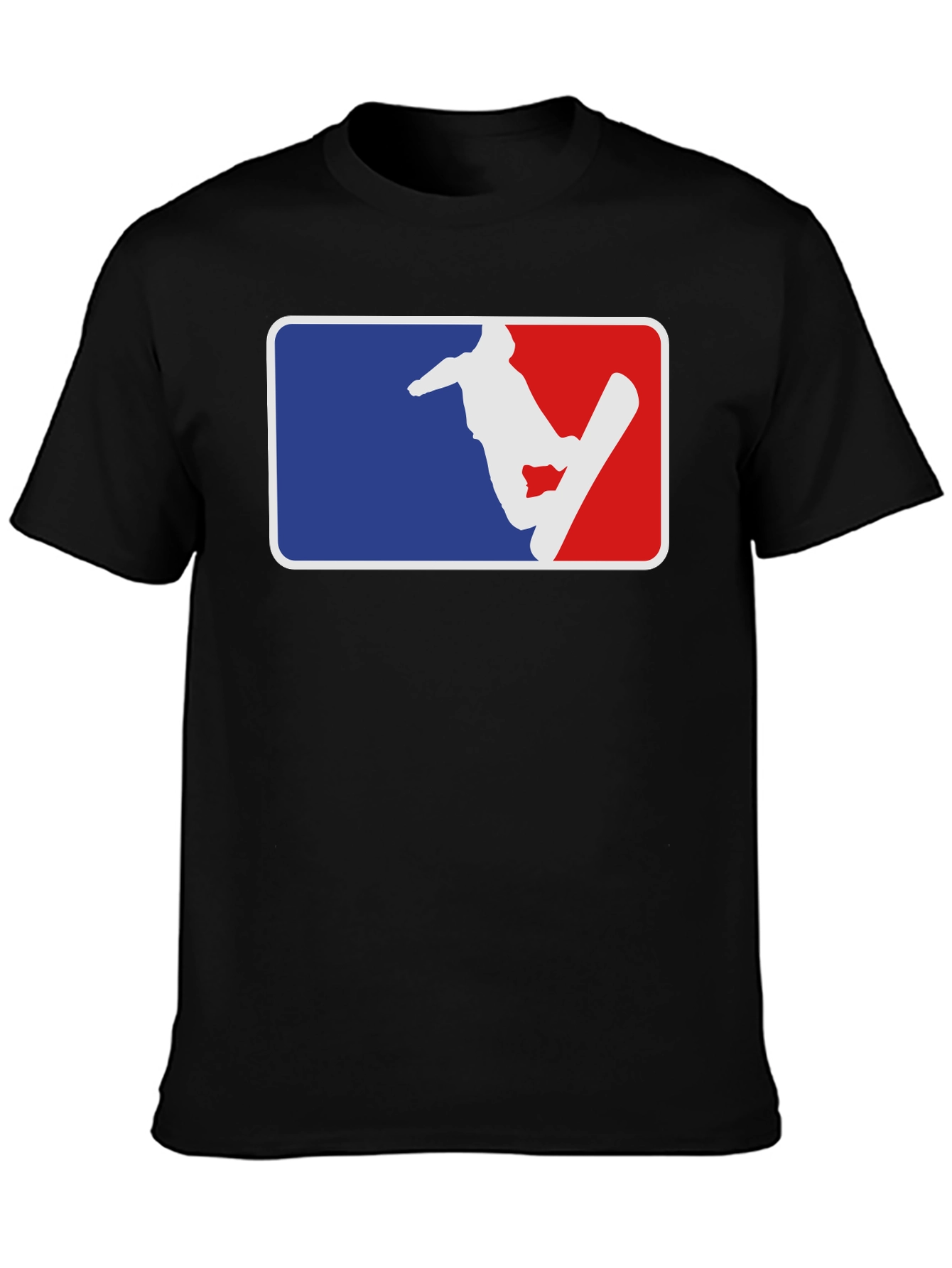 Snowboarder Graphic Tee - Blue & Red