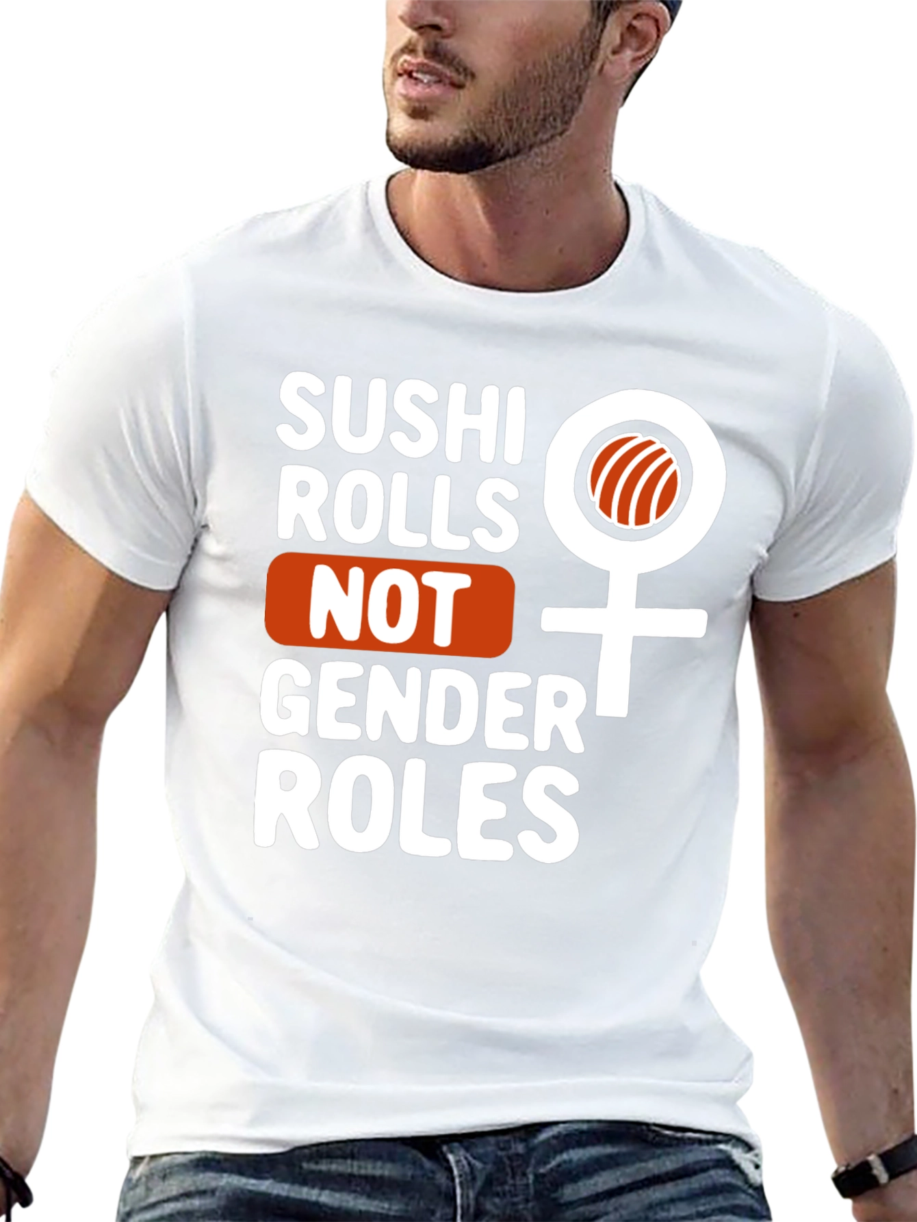 Sushi Rolls Not Gender Roles Graphic Tee