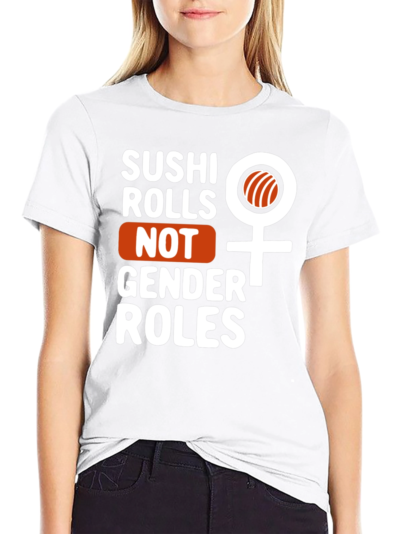 Sushi Rolls Not Gender Roles Graphic Tee