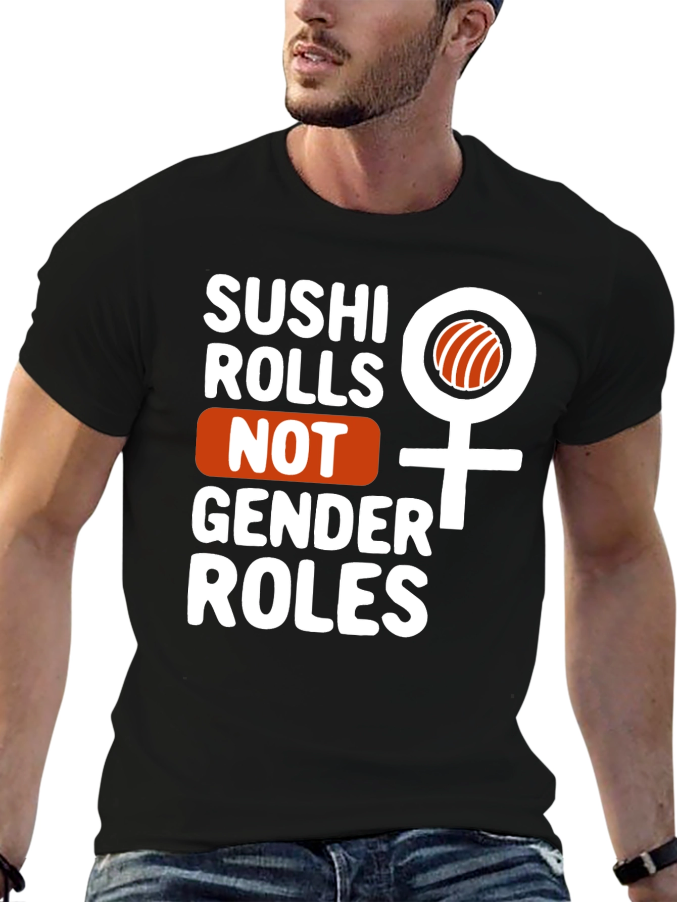 Sushi Rolls Not Gender Roles Graphic Tee