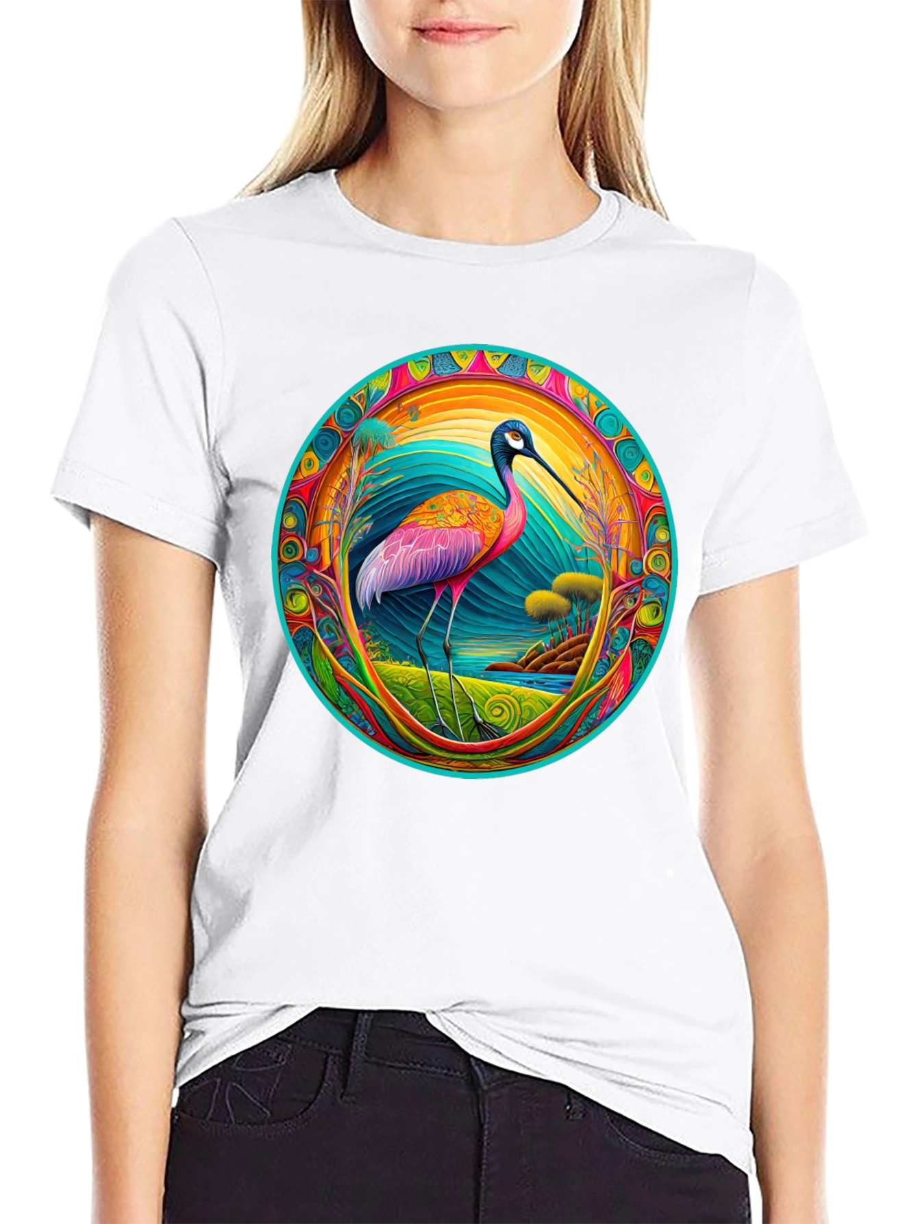 Psychedelic Ibis Graphic T-Shirt