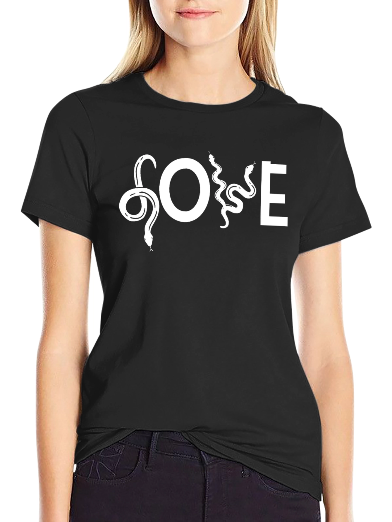 Snake Graphic Black T-Shirt - S O E Design