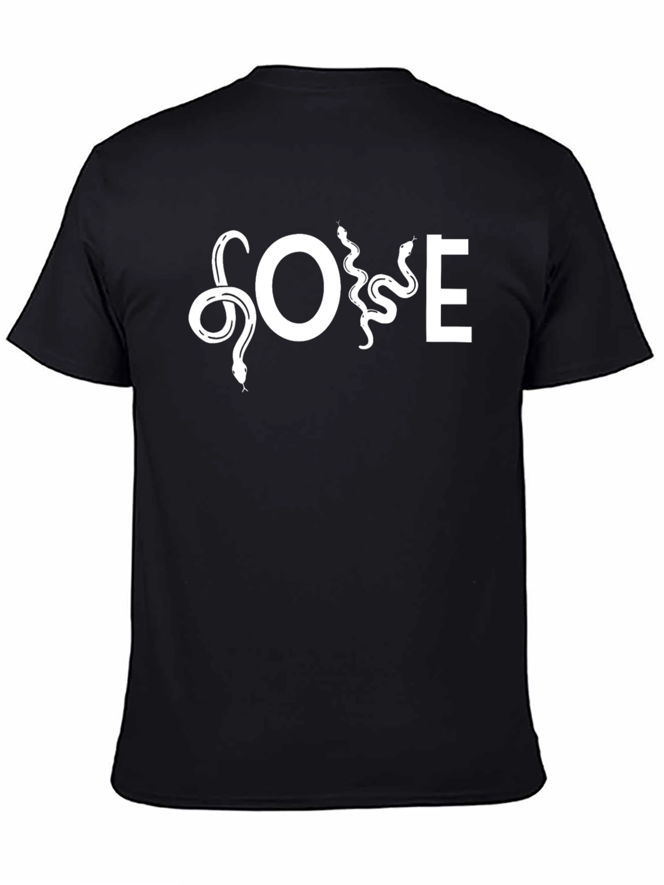 Snake Graphic Black T-Shirt - S O E Design
