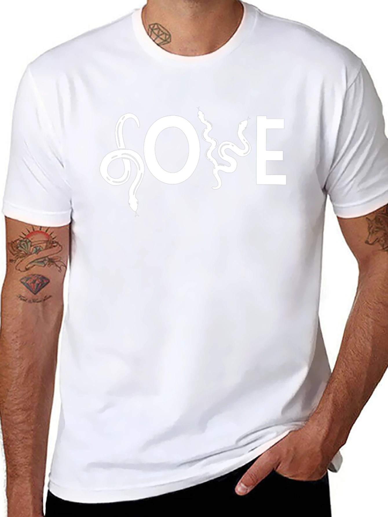 Snake Graphic Black T-Shirt - S O E Design