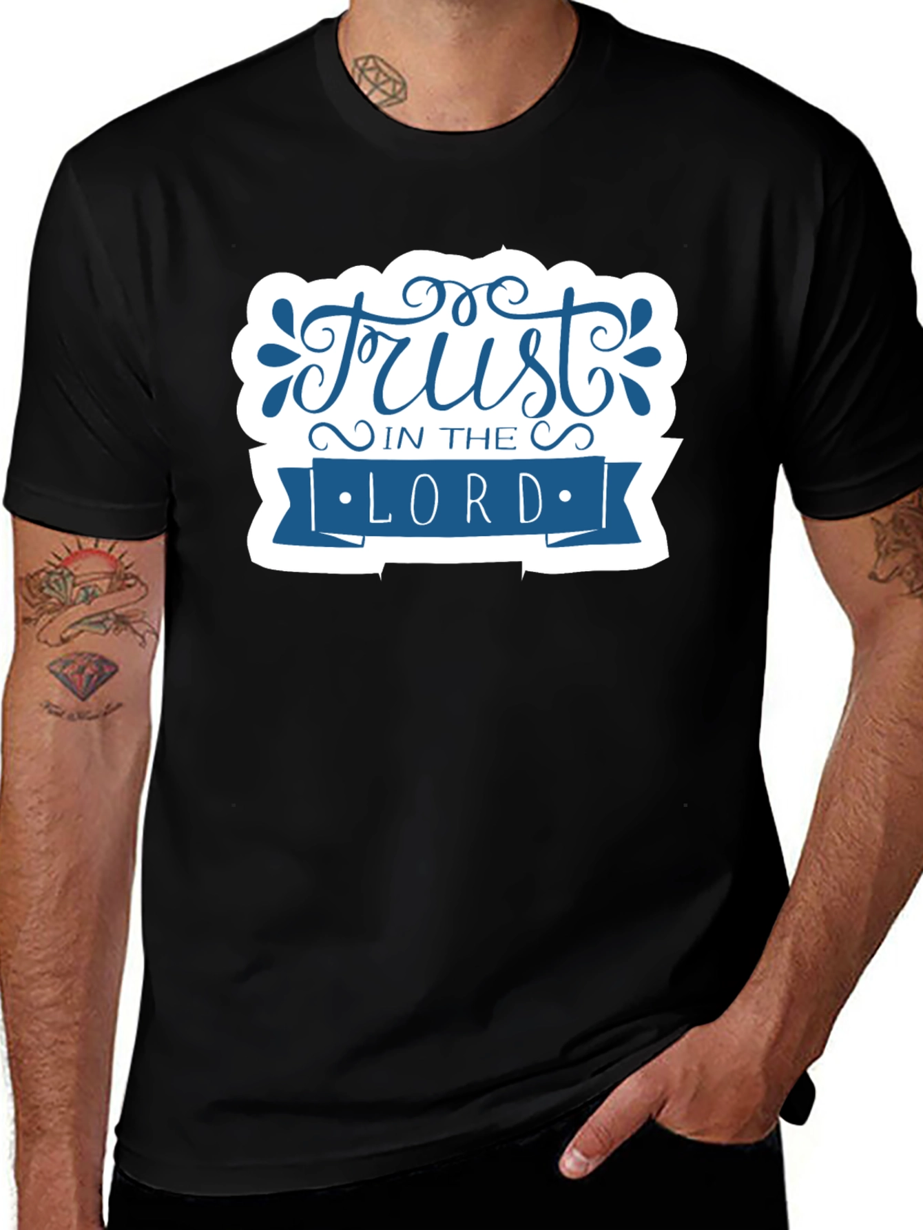 Trust in the Lord Graphic Tee - Black