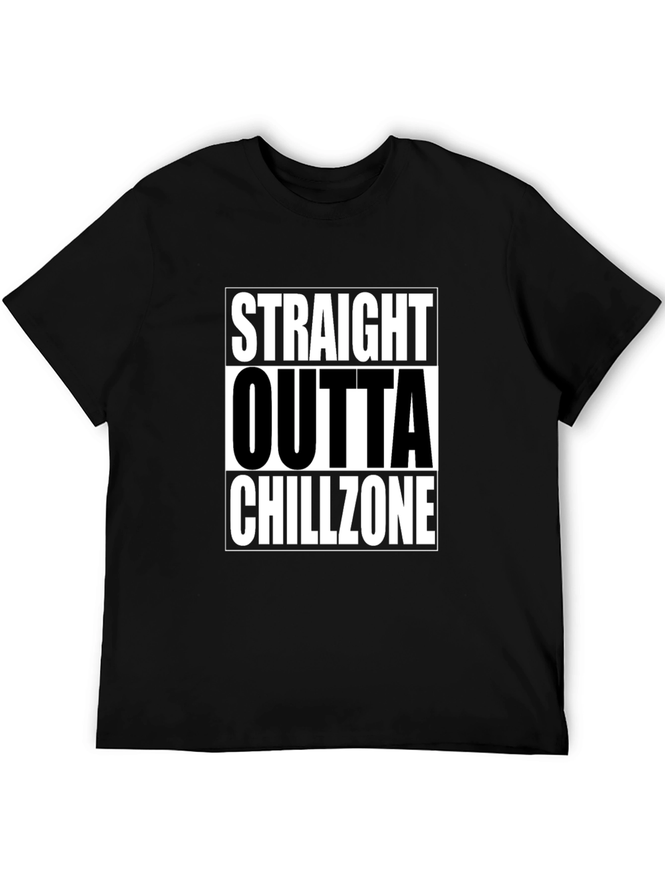 Straight Outta Chillzone Graphic T-Shirt - Black