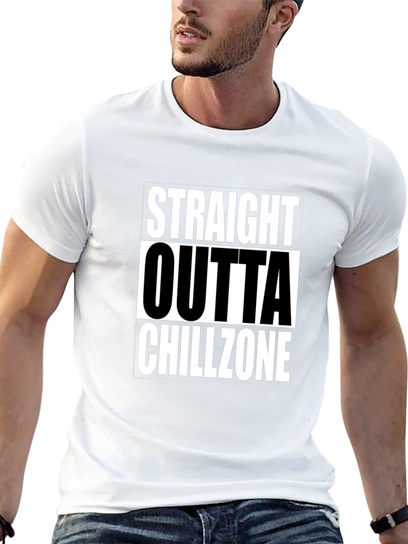 Straight Outta Chillzone Graphic T-Shirt - Black