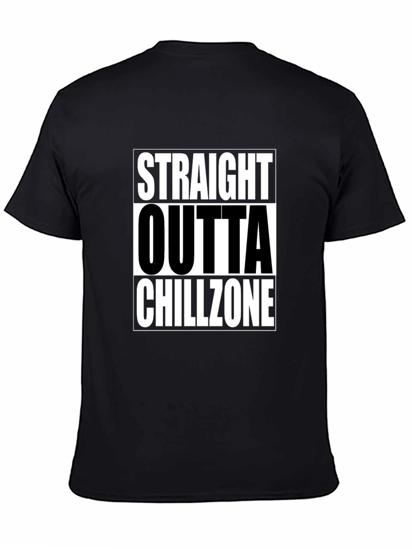 Straight Outta Chillzone Graphic T-Shirt - Black
