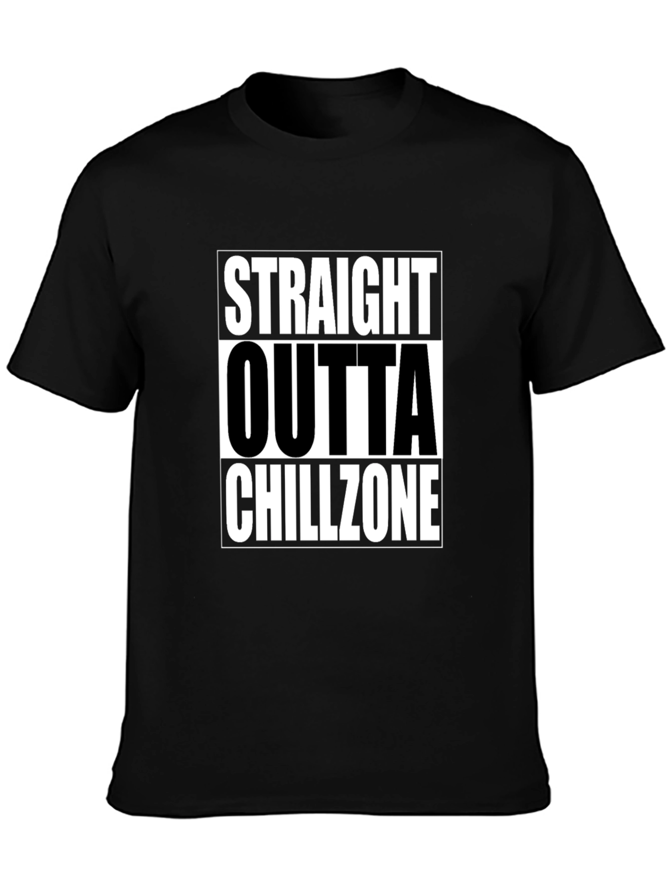 Straight Outta Chillzone Graphic T-Shirt - Black