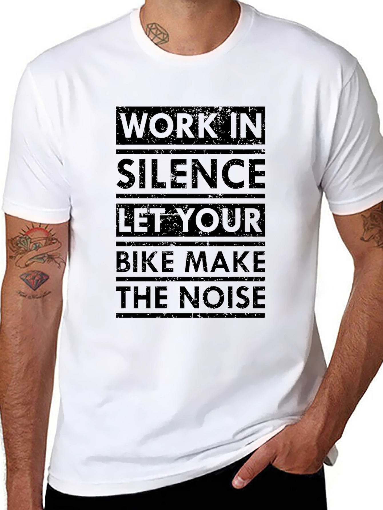 Work in Silence Bike T-Shirt - Ride Loud!