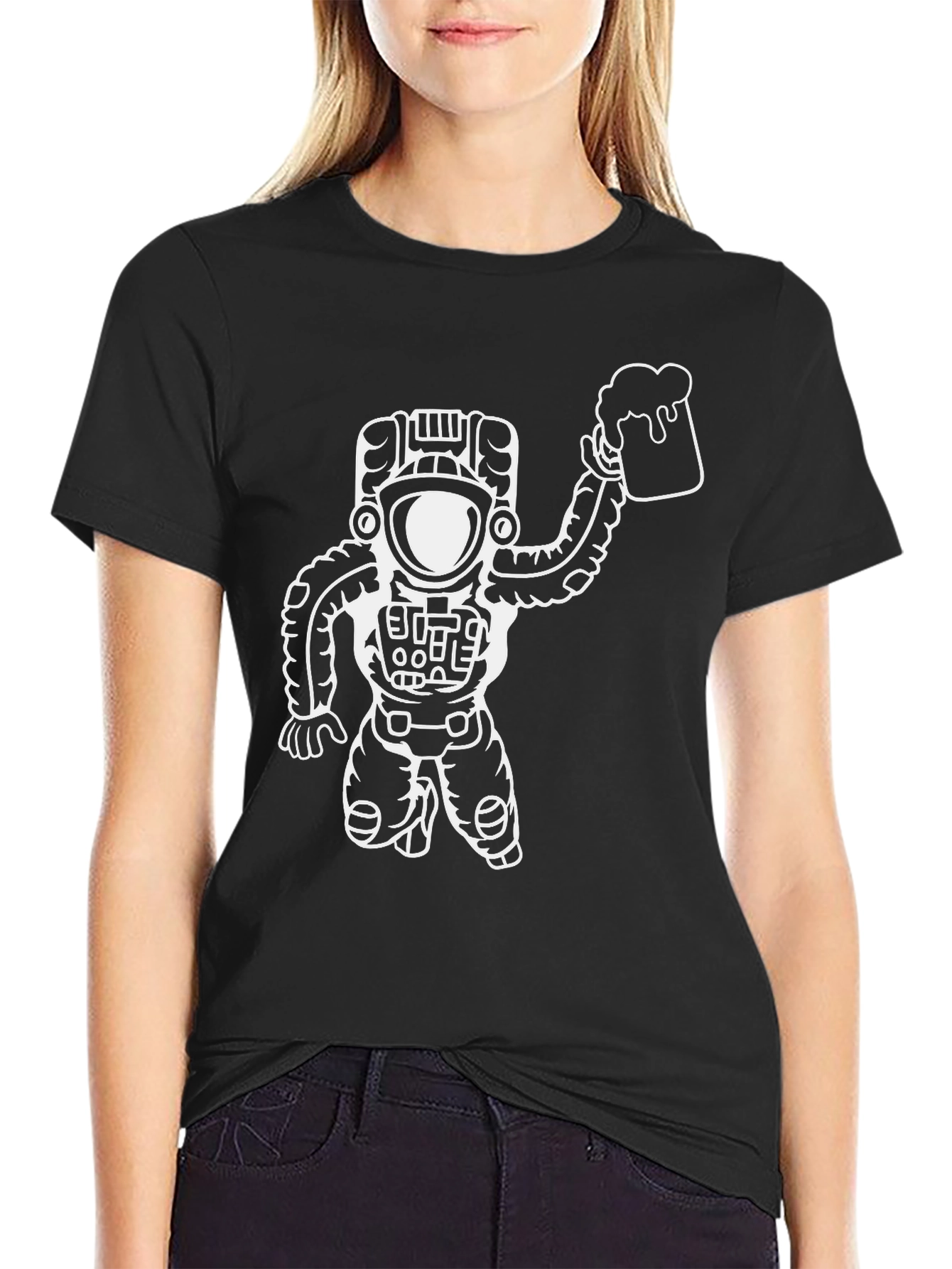 Astronaut Beer T-Shirt - Space Drinker Tee