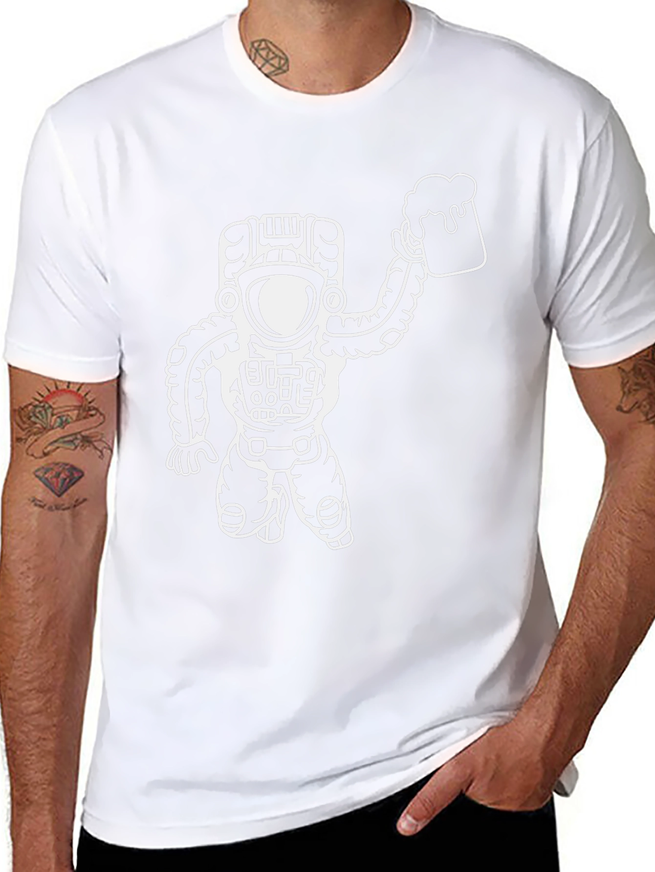 Astronaut Beer T-Shirt - Space Drinker Tee