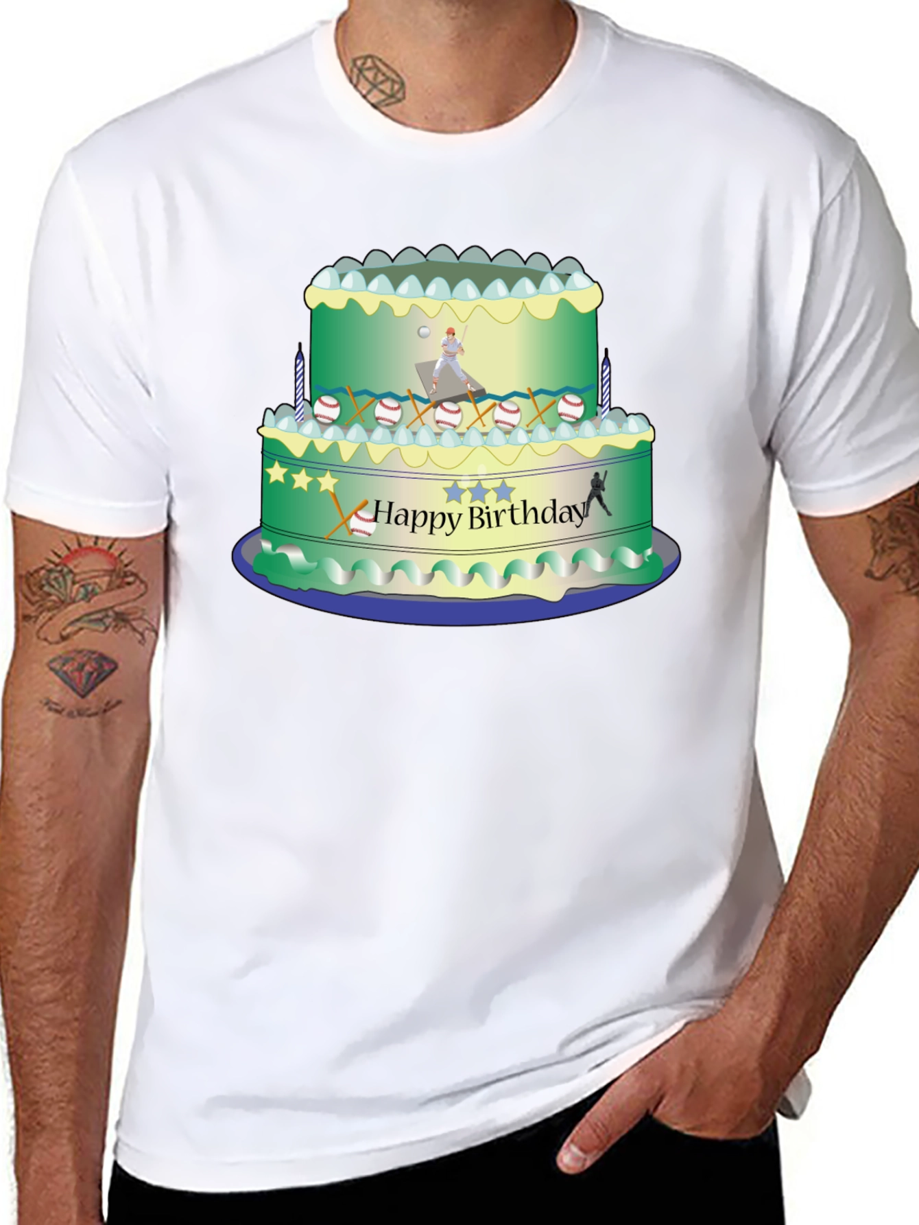 Baseball Birthday Cake T-Shirt