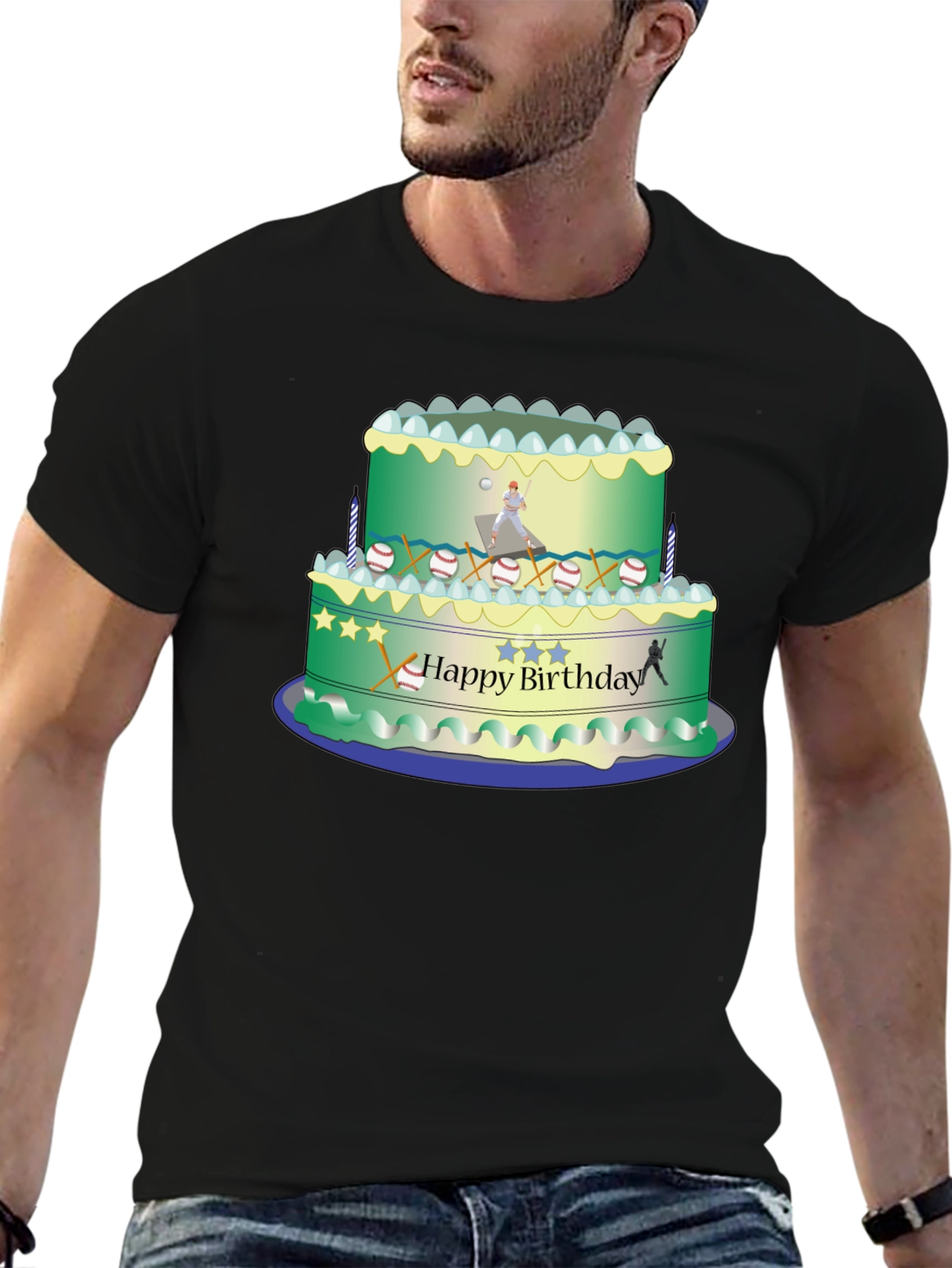 Baseball Birthday Cake T-Shirt