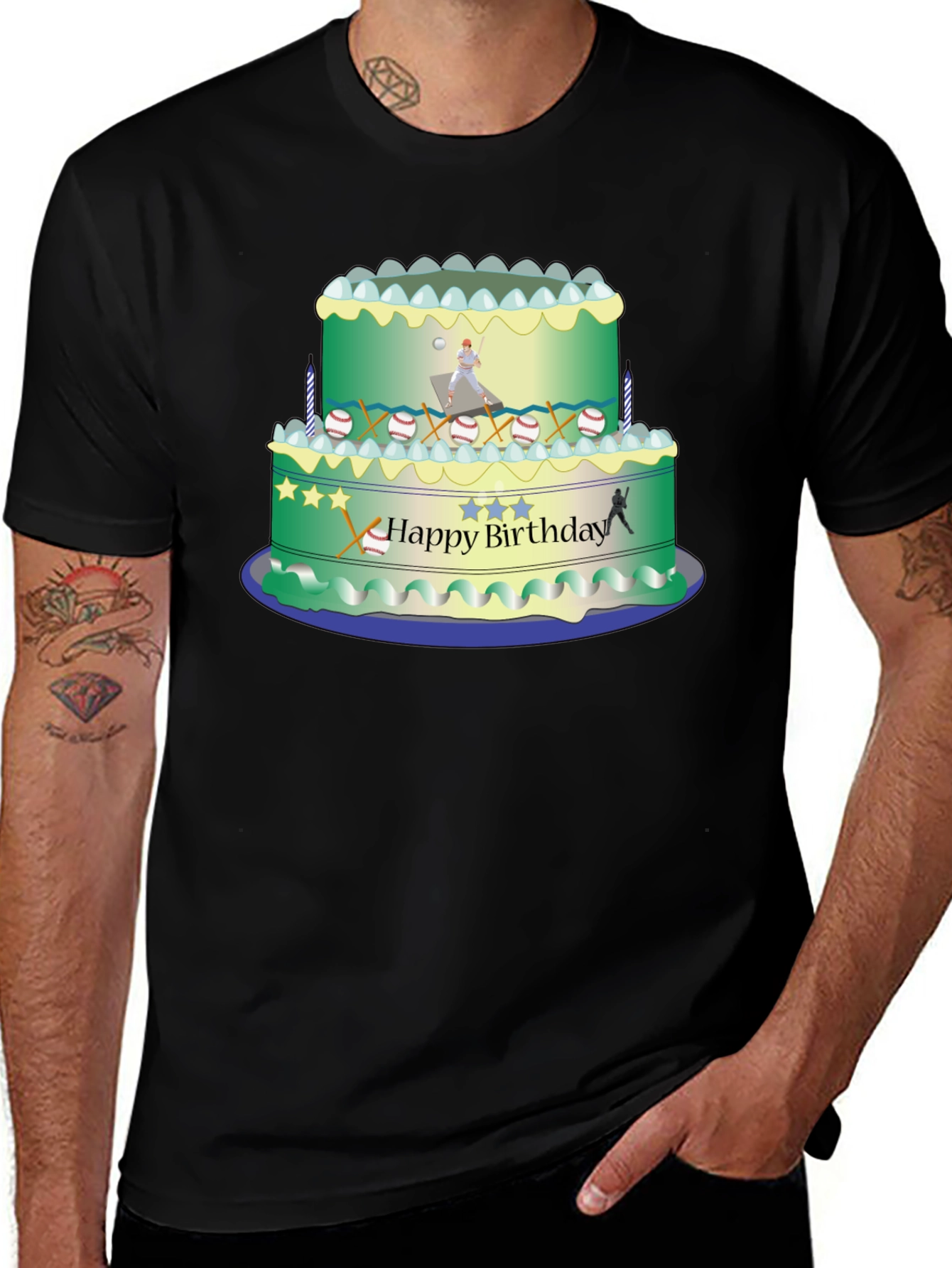 Baseball Birthday Cake T-Shirt