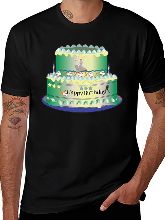 Baseball Birthday Cake T-Shirt