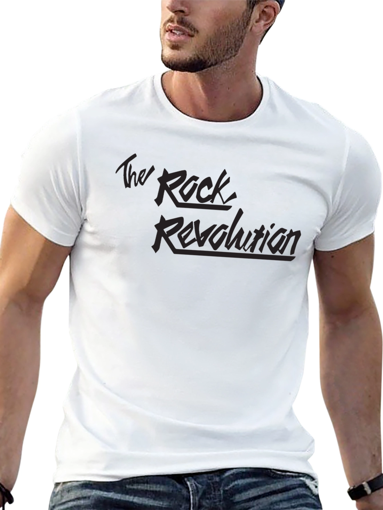 The Rock Revolution Black Graphic T-Shirt
