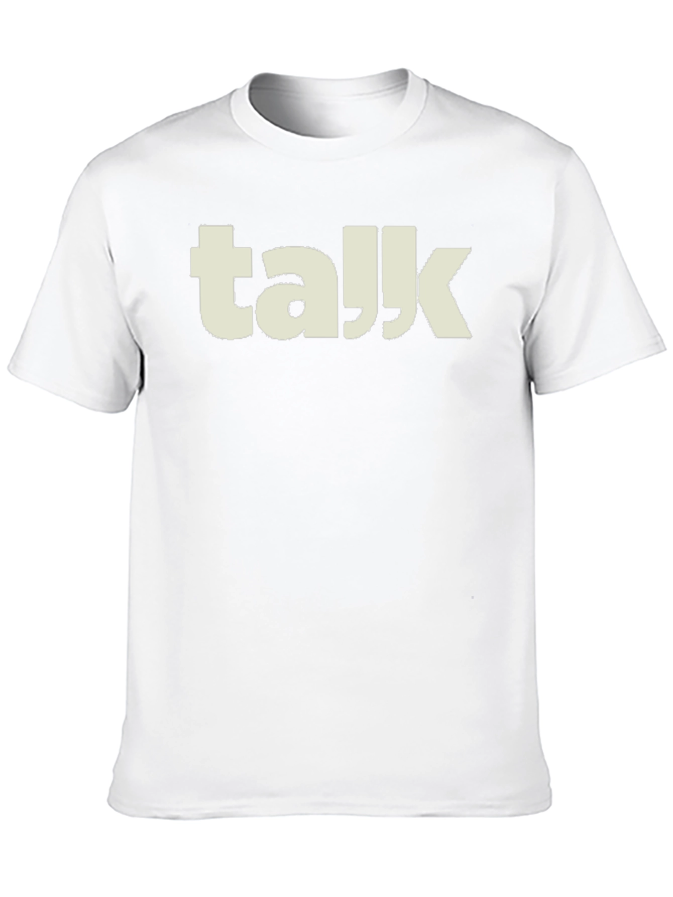 Talk T-Shirt - Black Crew Neck Graphic Tee