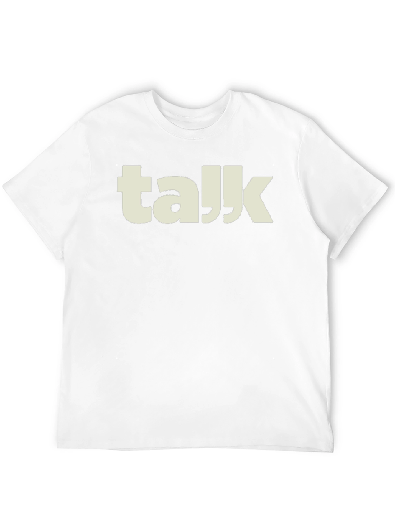 Talk T-Shirt - Black Crew Neck Graphic Tee