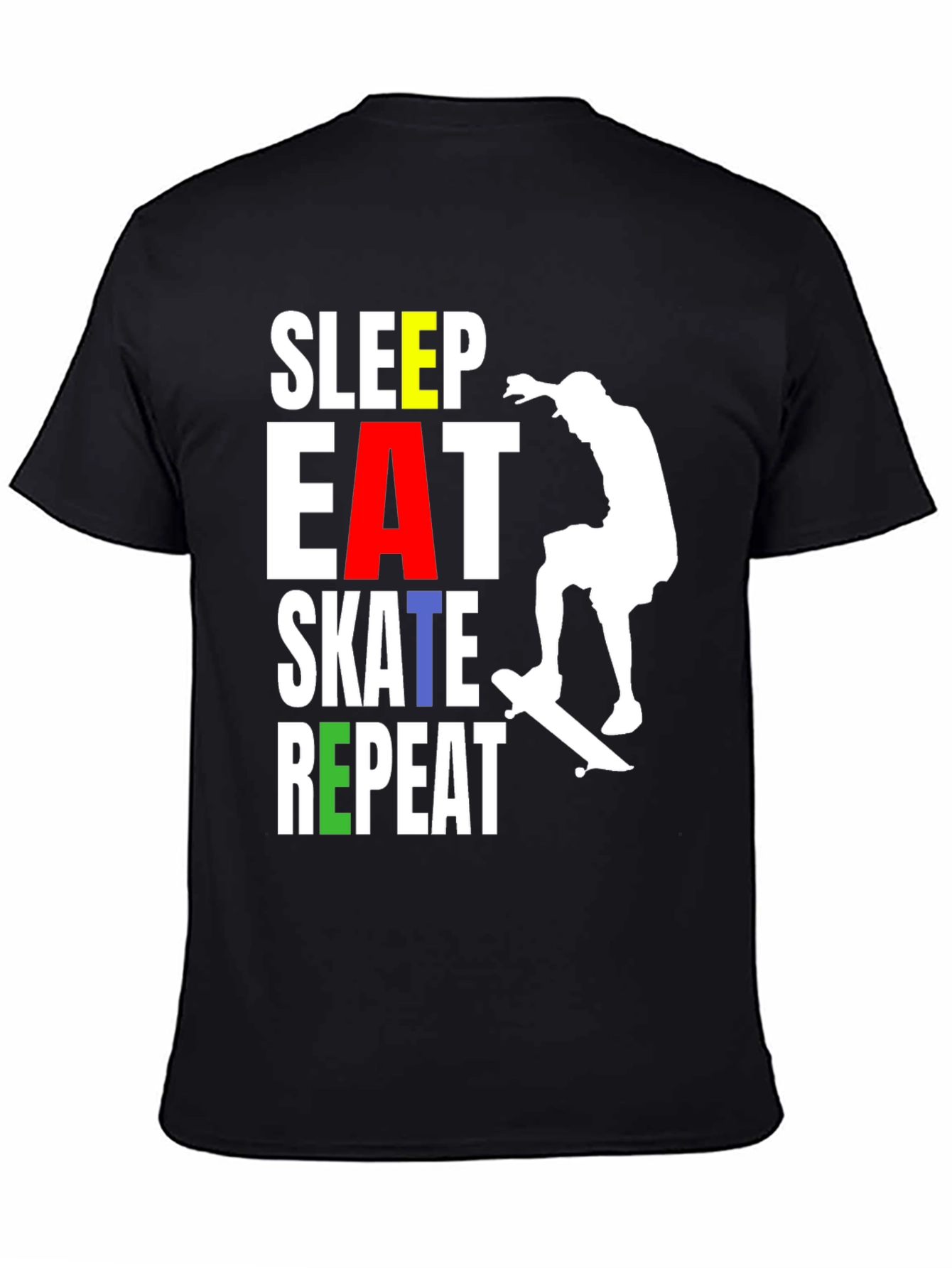 Skate Repeat T-Shirt - Stylish Skater Tee