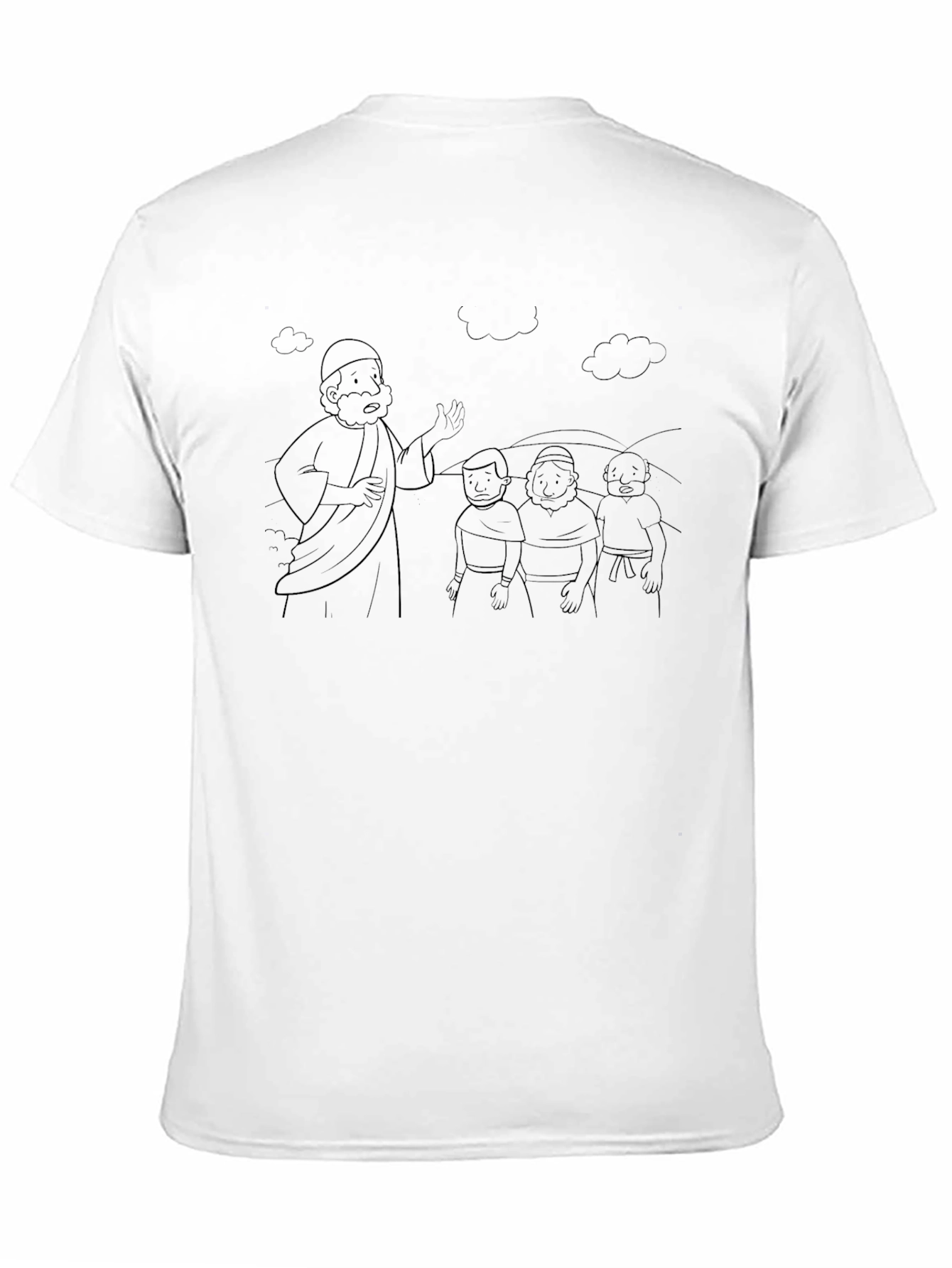 Cartoon Bible Story Graphic T-Shirt